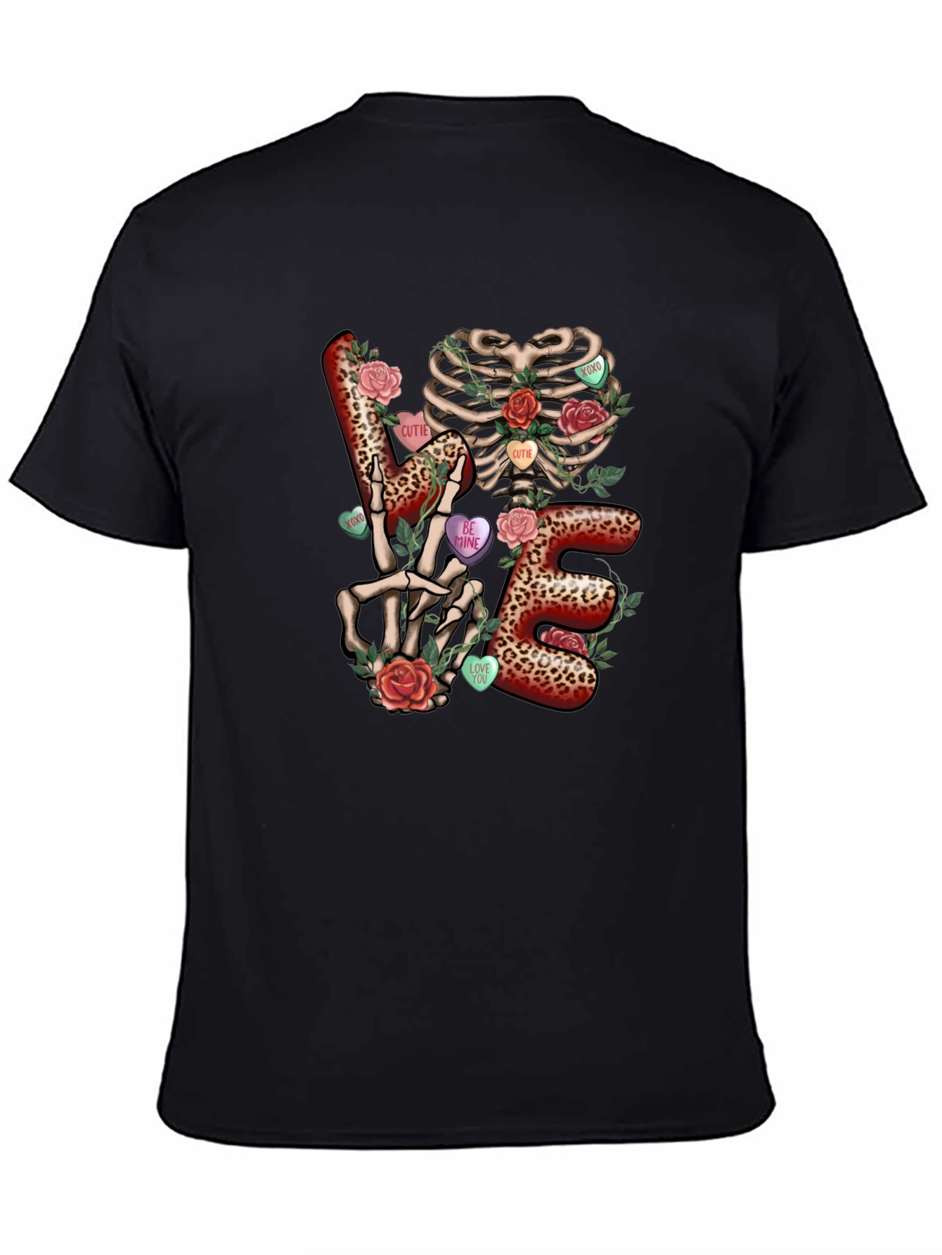 LOVE Skeleton Valentines Day T-Shirt
