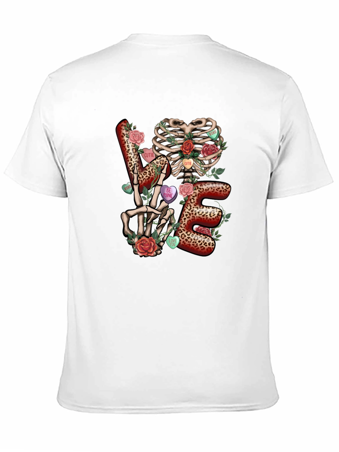 LOVE Skeleton Valentines Day T-Shirt