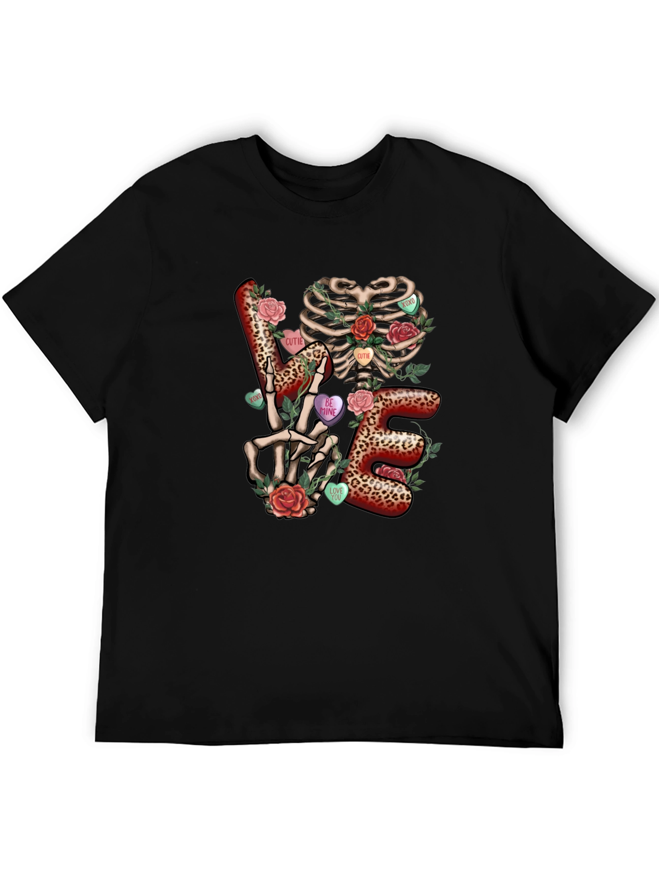 LOVE Skeleton Valentines Day T-Shirt