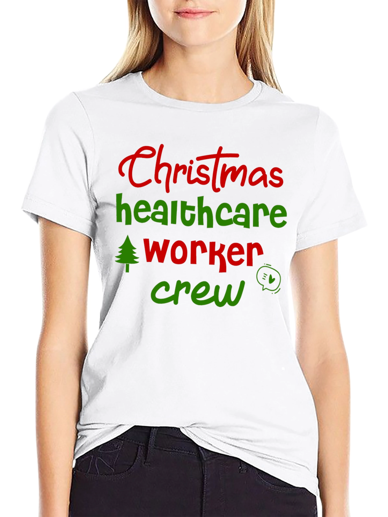 Christmas Healthcare Worker Crew T-Shirt