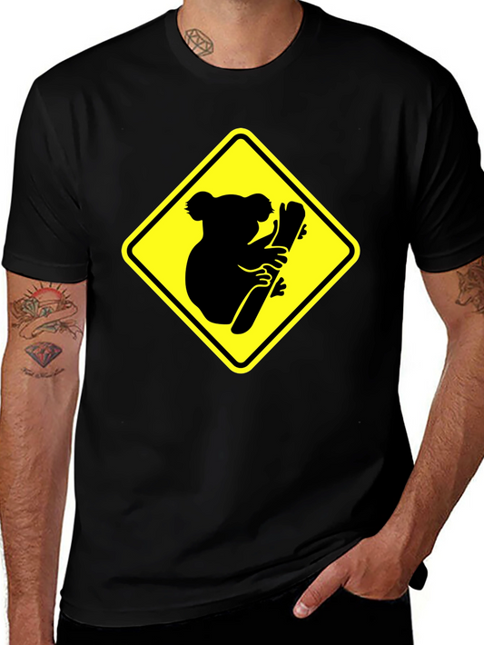 Koala Crossing Black Graphic Tee