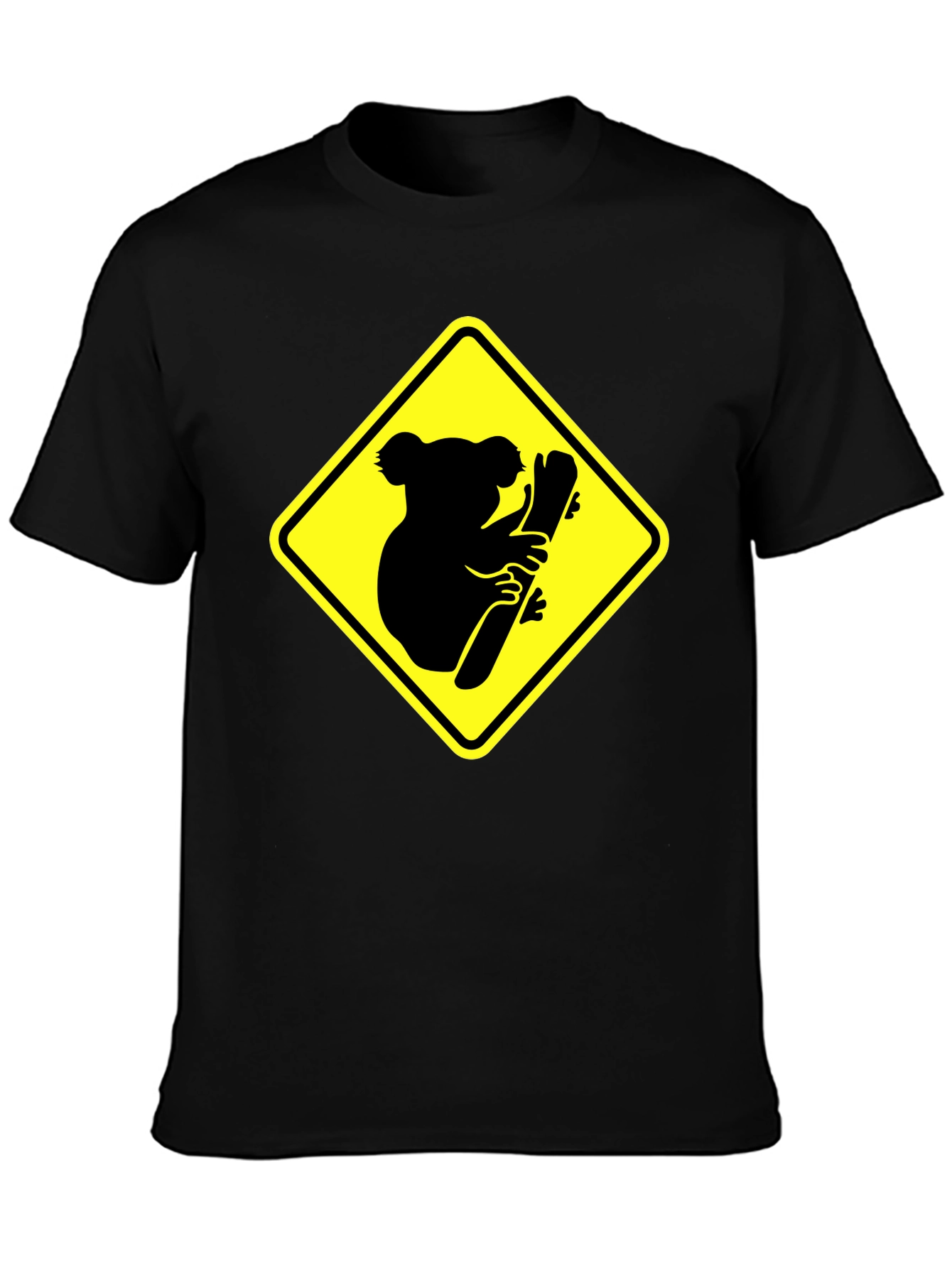 Koala Crossing Black Graphic Tee