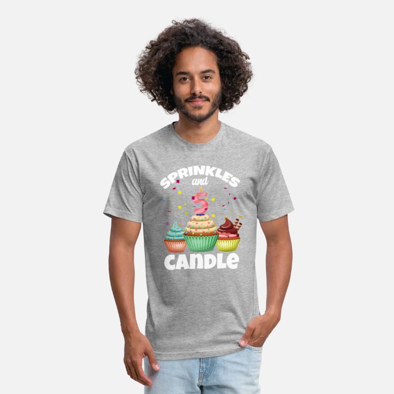 5 Sprinkles Candle Cupcake Confetti Kid 5th