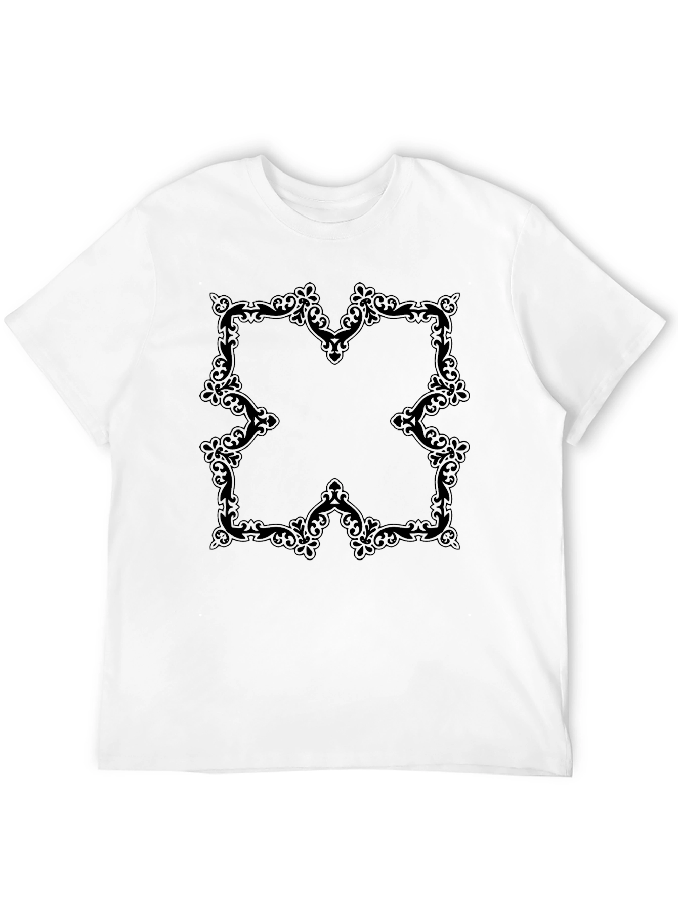Elegant Black Ornamental Tee