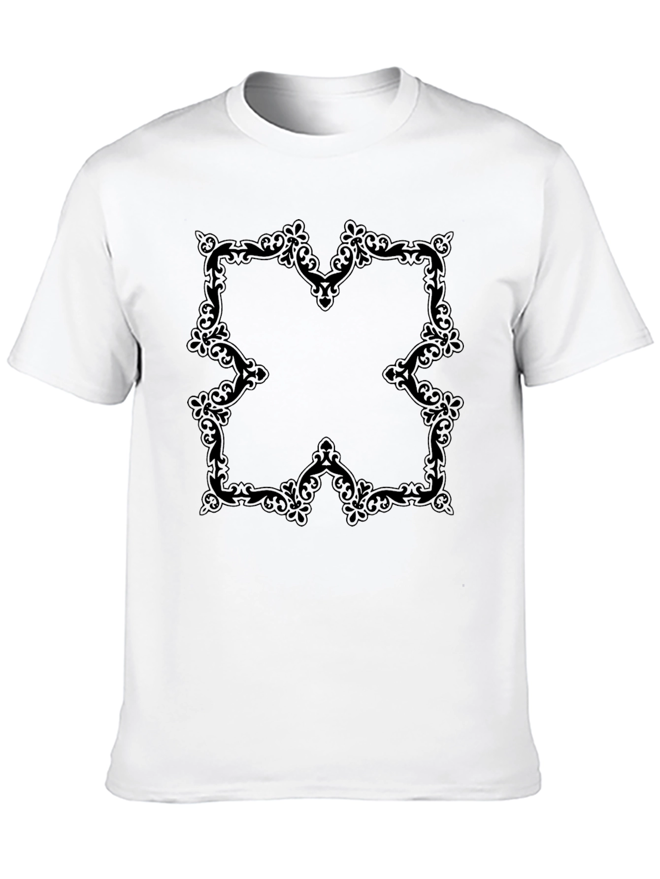 Elegant Black Ornamental Tee