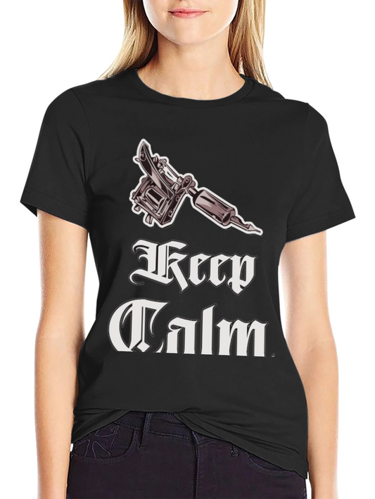 Keep Calm Tattoo Artist Black T-Shirt