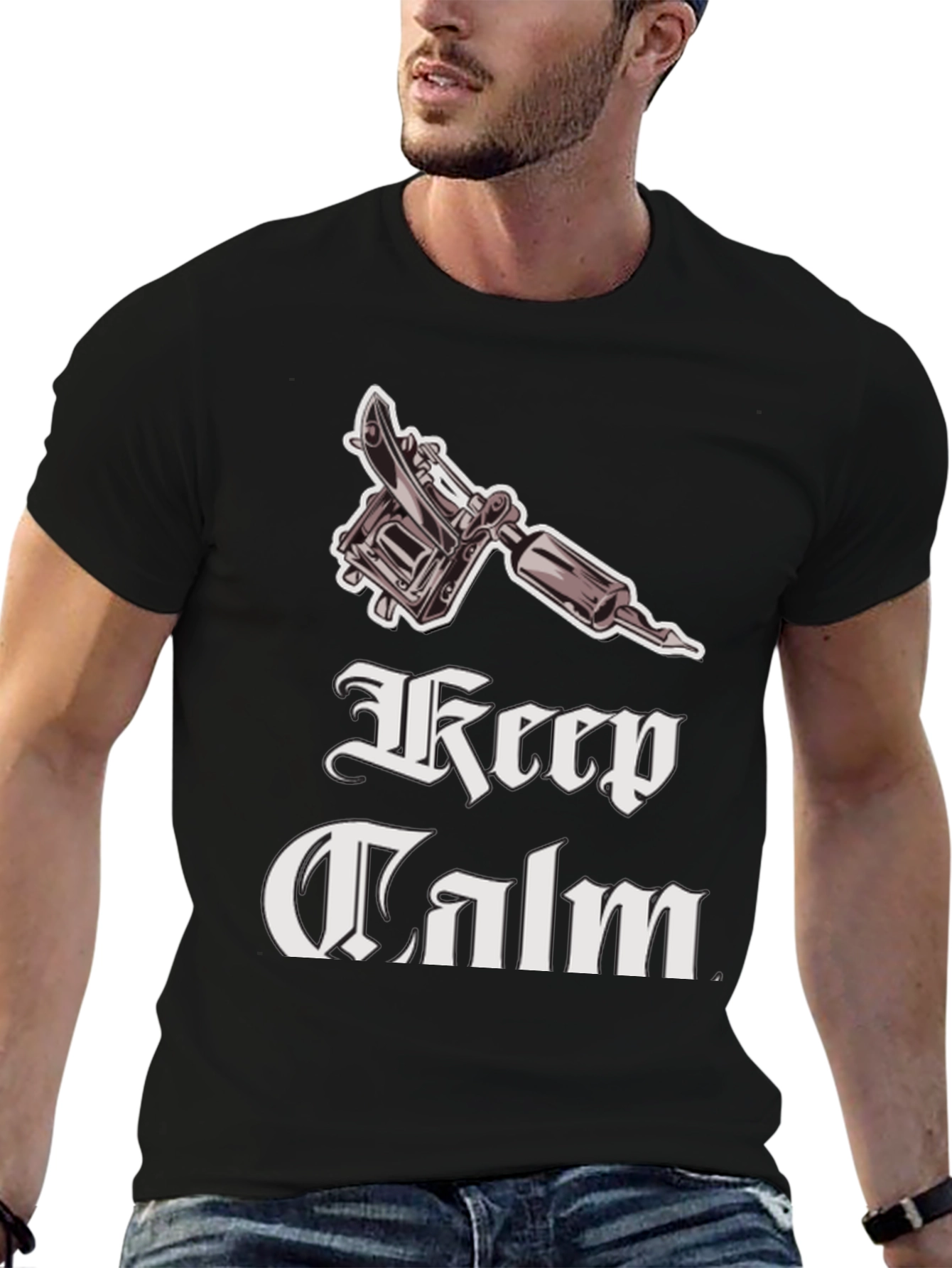 Keep Calm Tattoo Artist Black T-Shirt