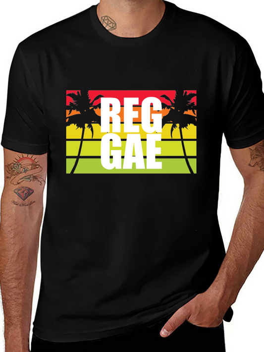 Reggae Palm Tree Graphic T-Shirt