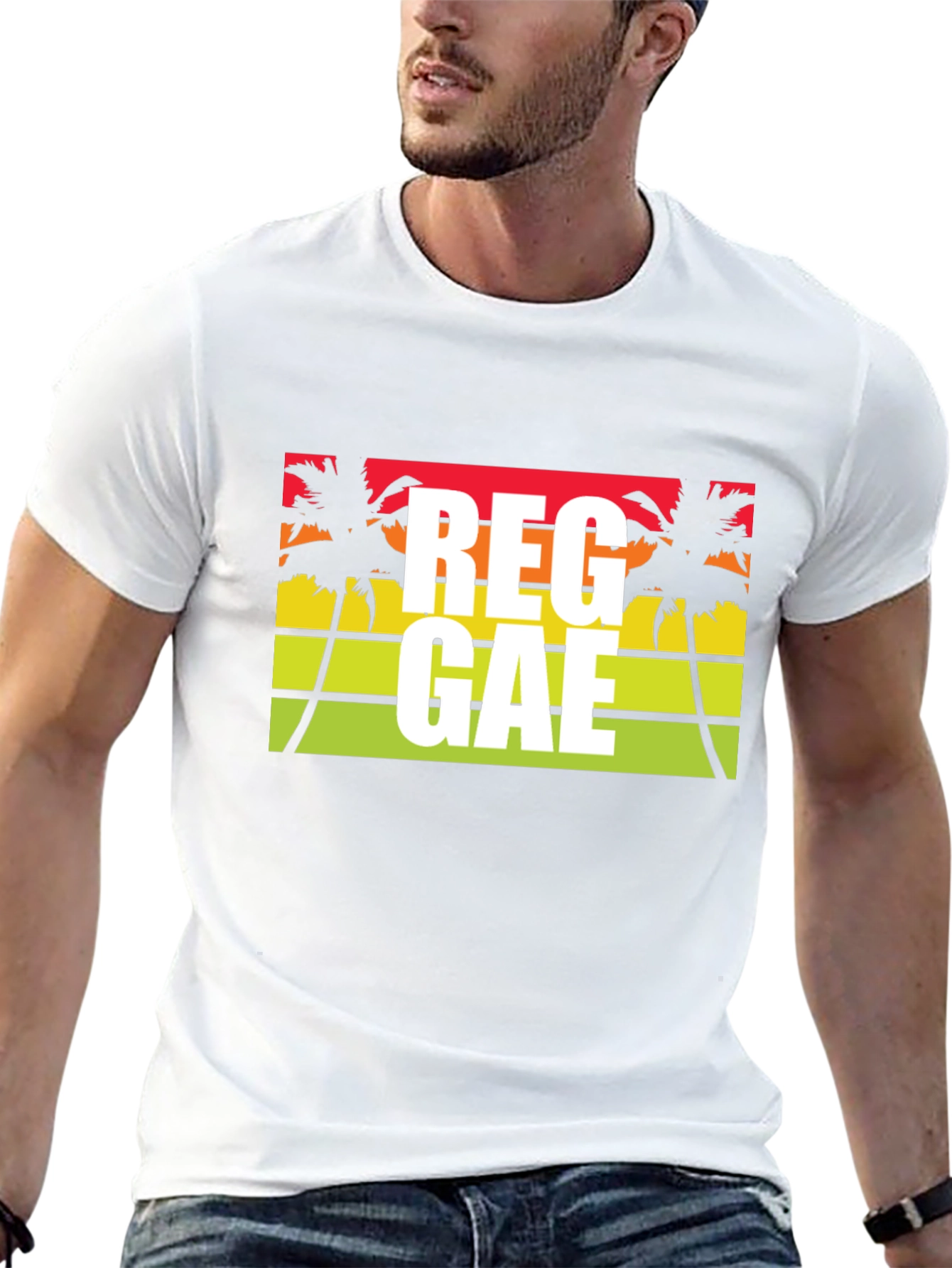 Reggae Palm Tree Graphic T-Shirt