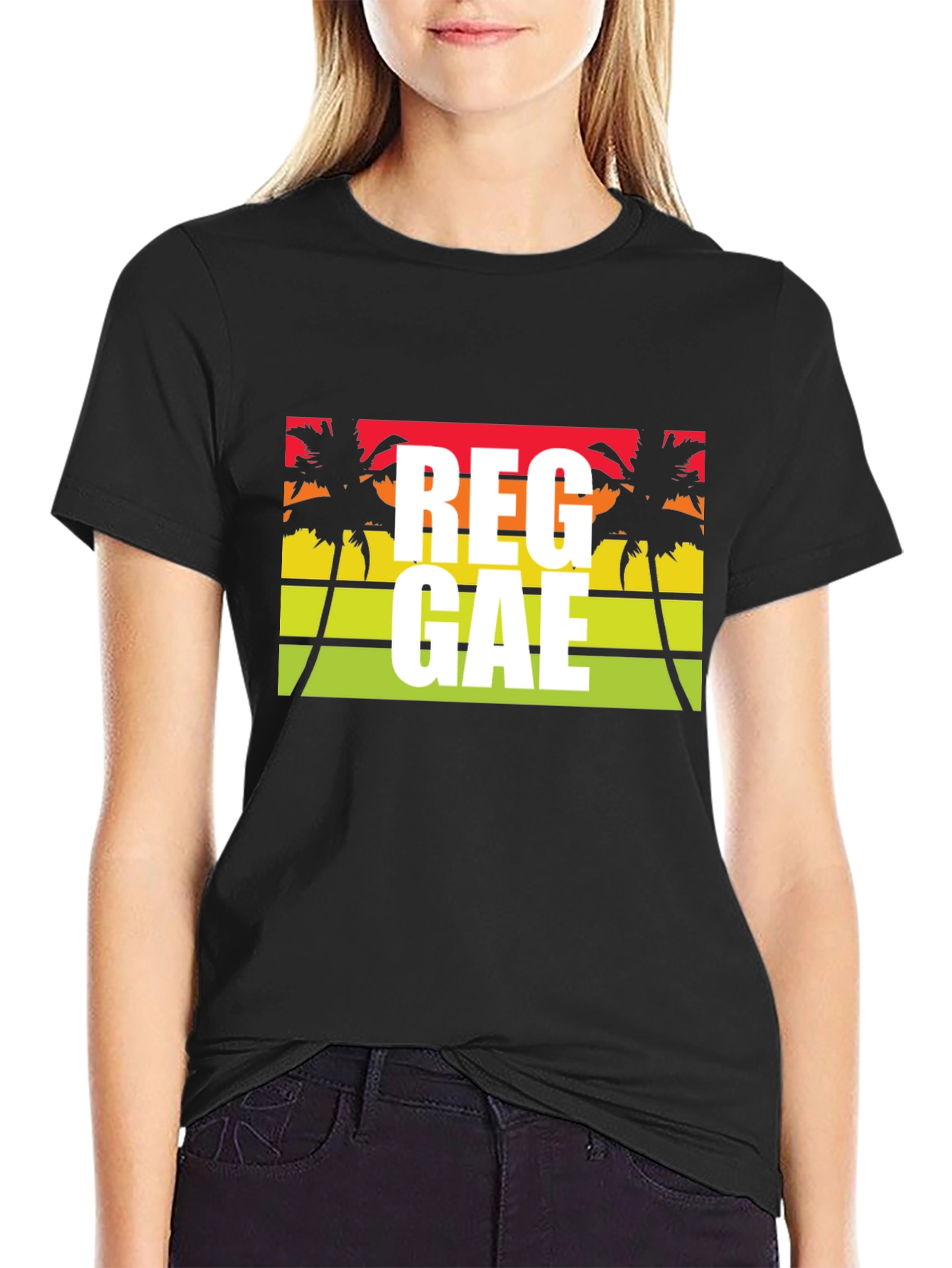 Reggae Palm Tree Graphic T-Shirt