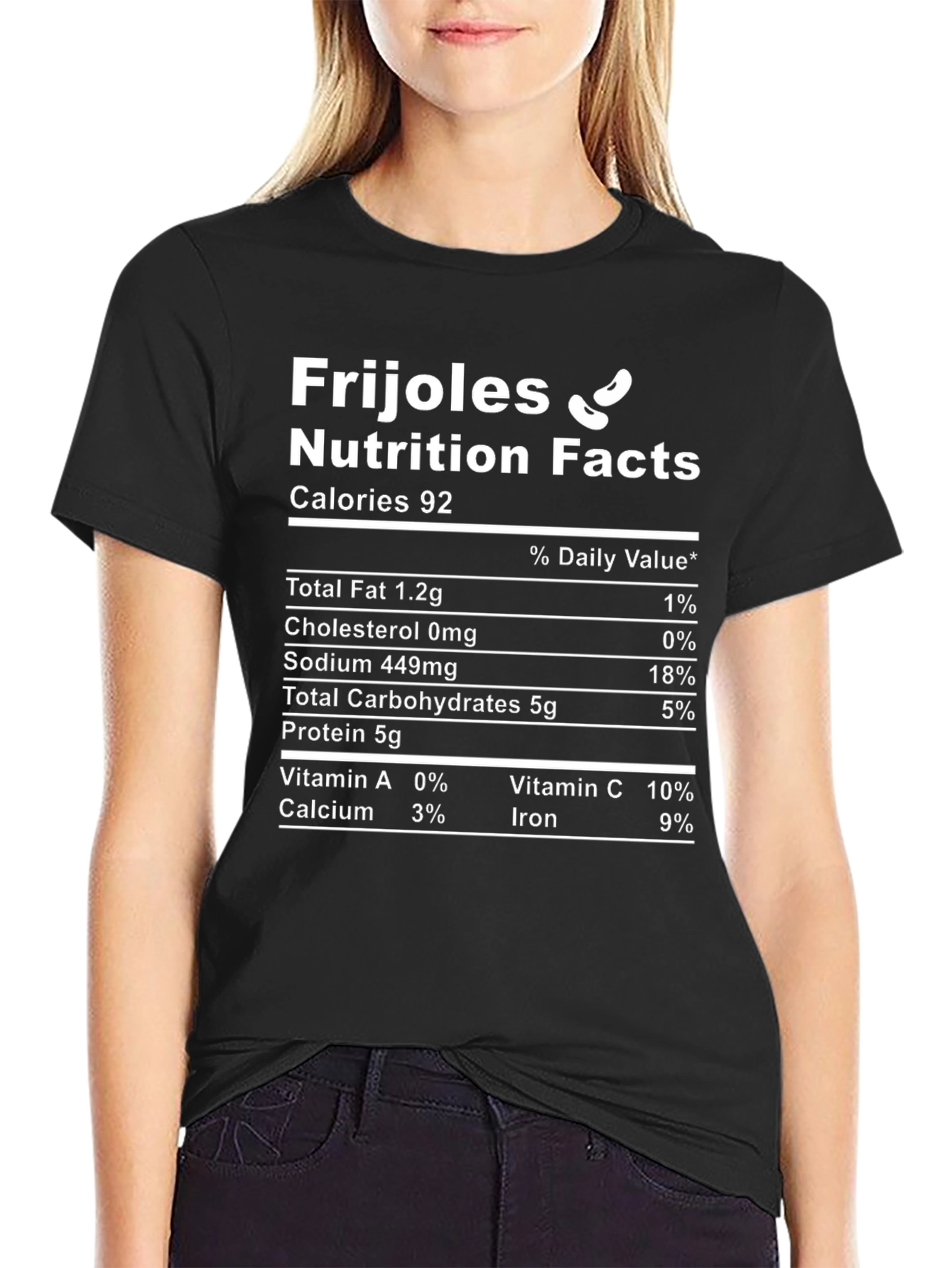 Frijoles Nutrition Facts Graphic Tee