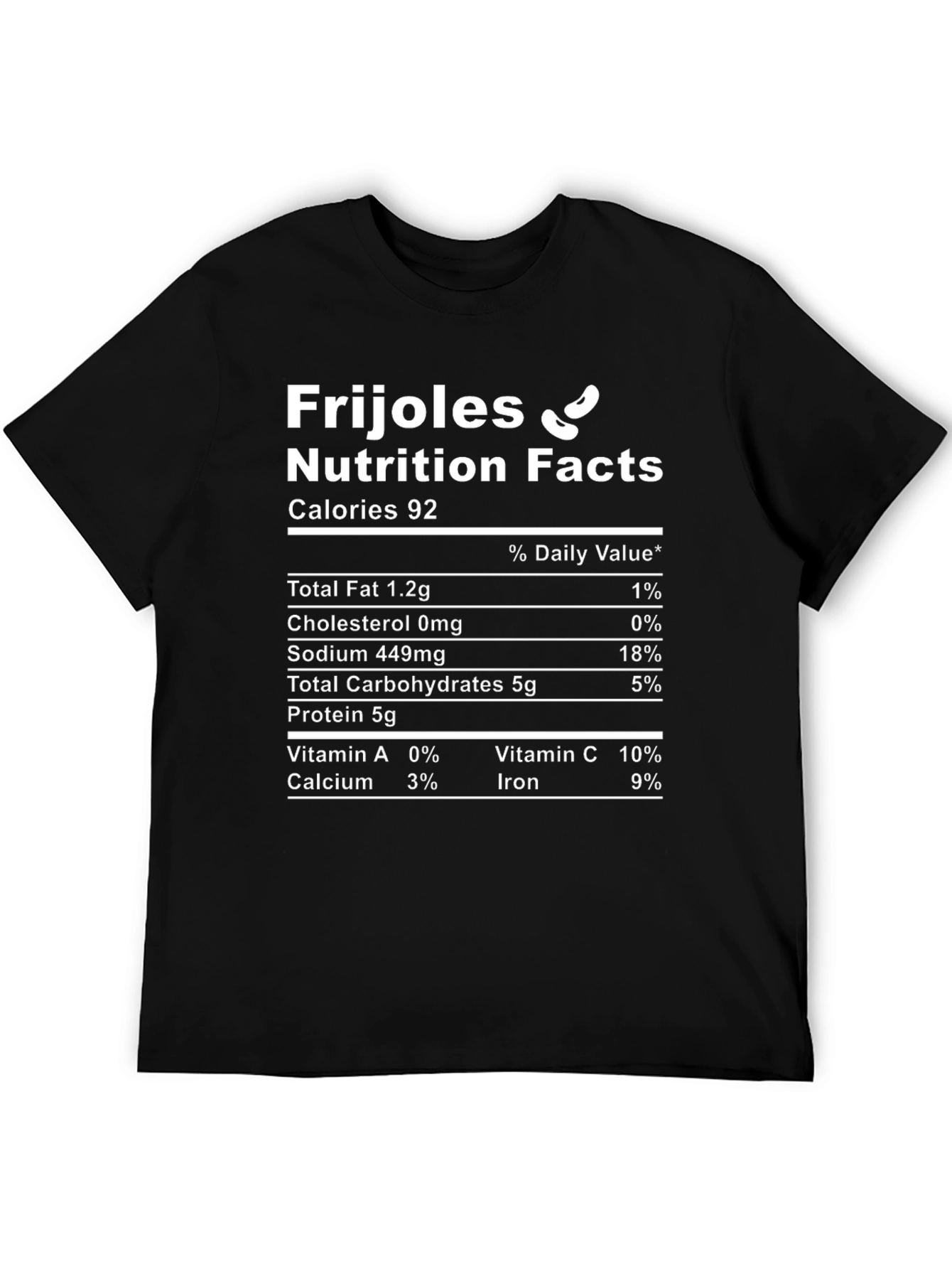 Frijoles Nutrition Facts Graphic Tee