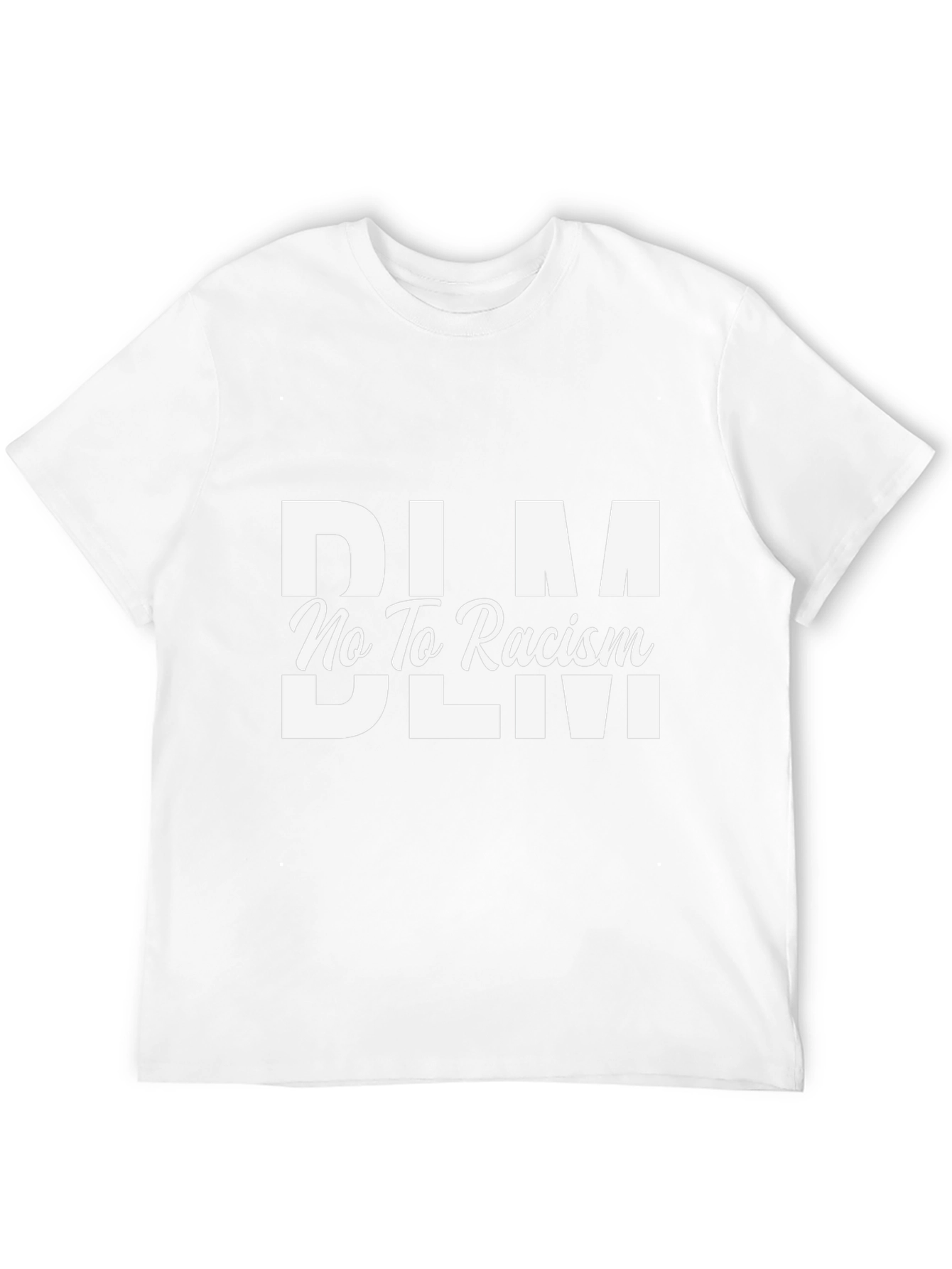 BLM No To Racism Graphic T-Shirt - Black