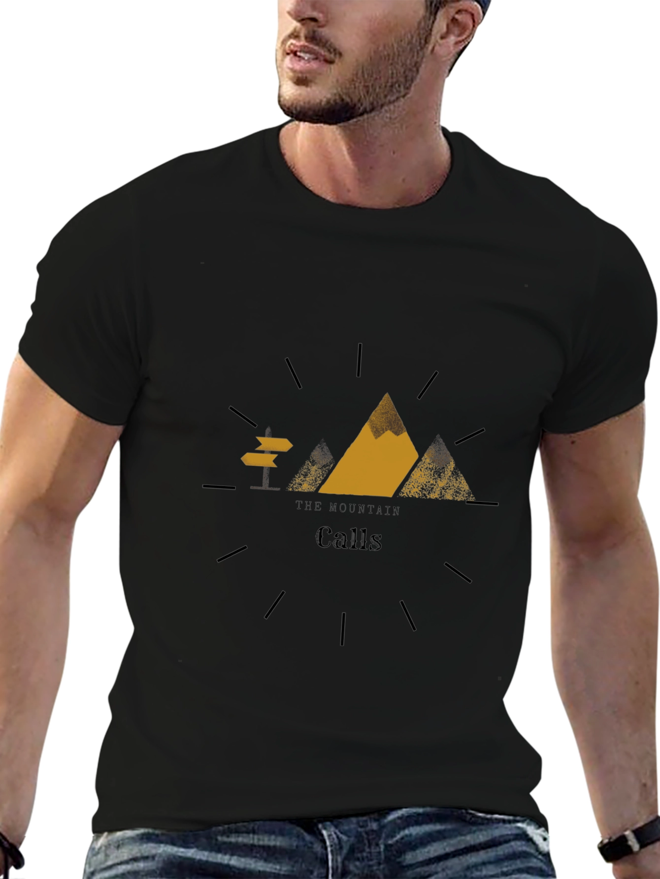 The Mountain Calls Graphic T-Shirt - Black