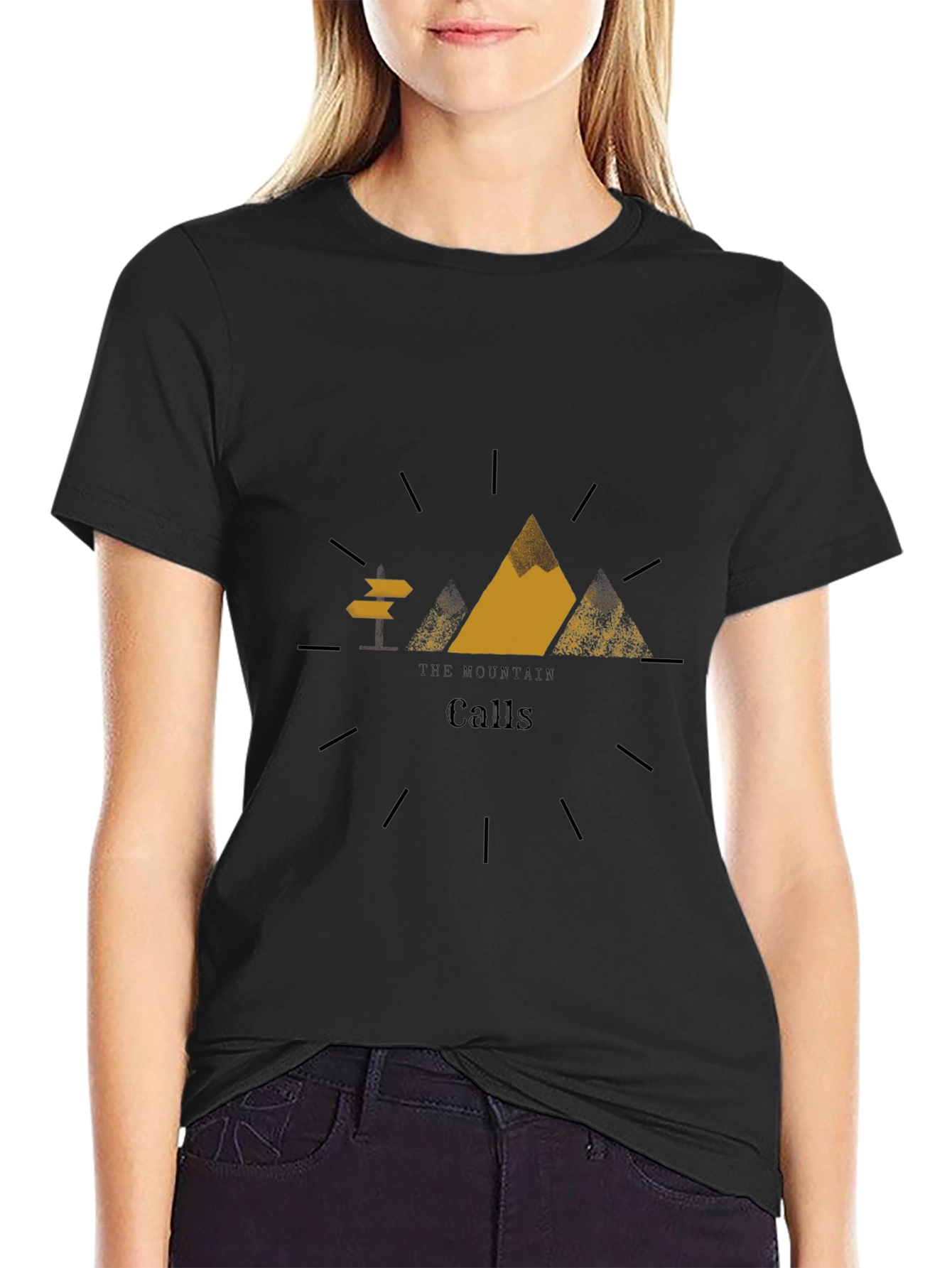 The Mountain Calls Graphic T-Shirt - Black