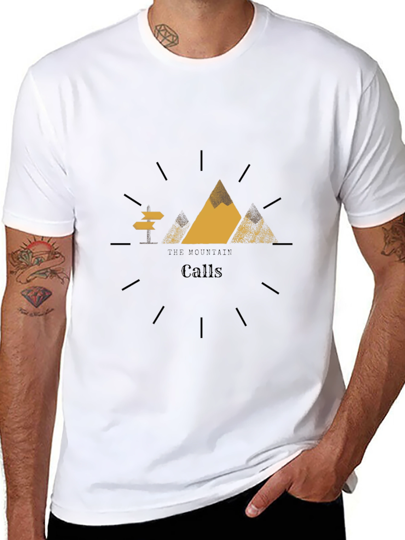The Mountain Calls Graphic T-Shirt - Black
