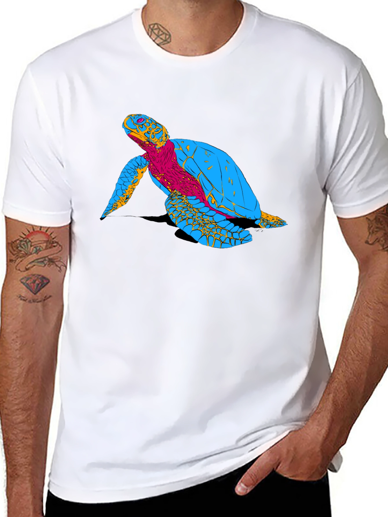 Turtle Graphic Black T-Shirt