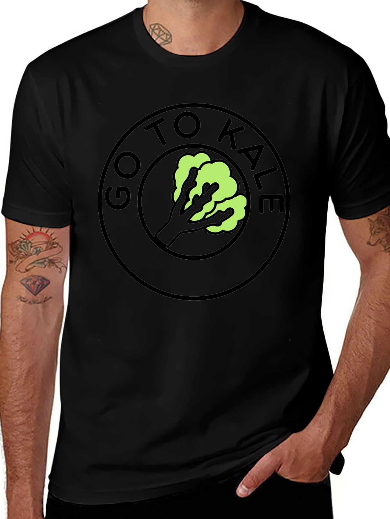 Go To Kale Funny T-Shirt Black