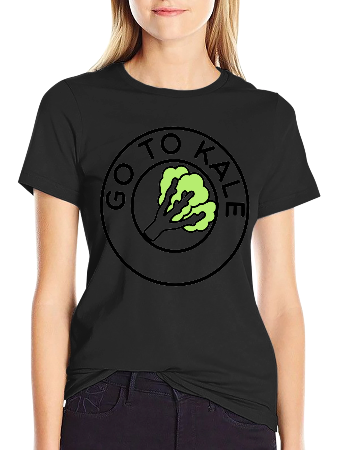 Go To Kale Funny T-Shirt Black