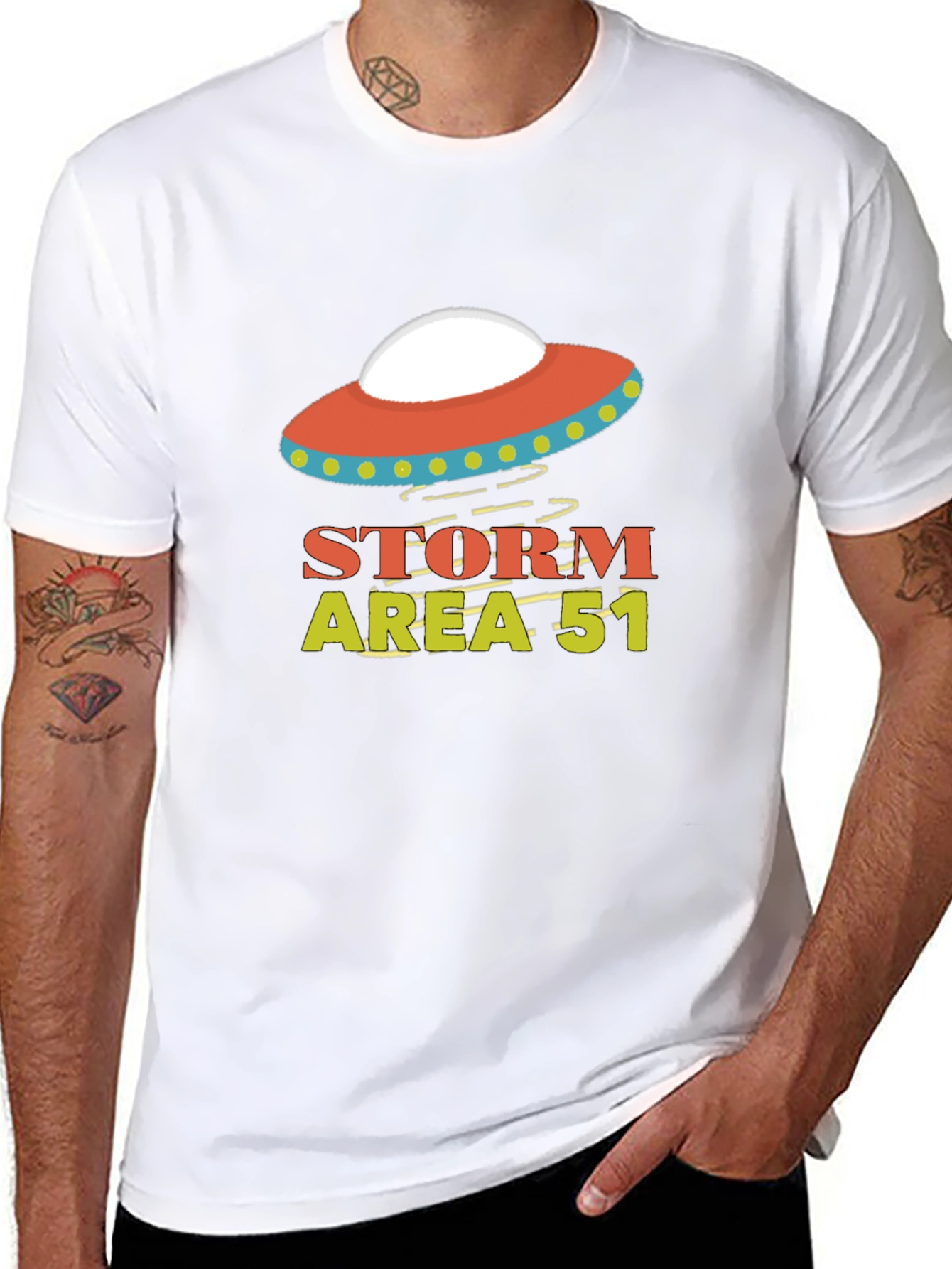 Storm Area 51 UFO Graphic T-Shirt