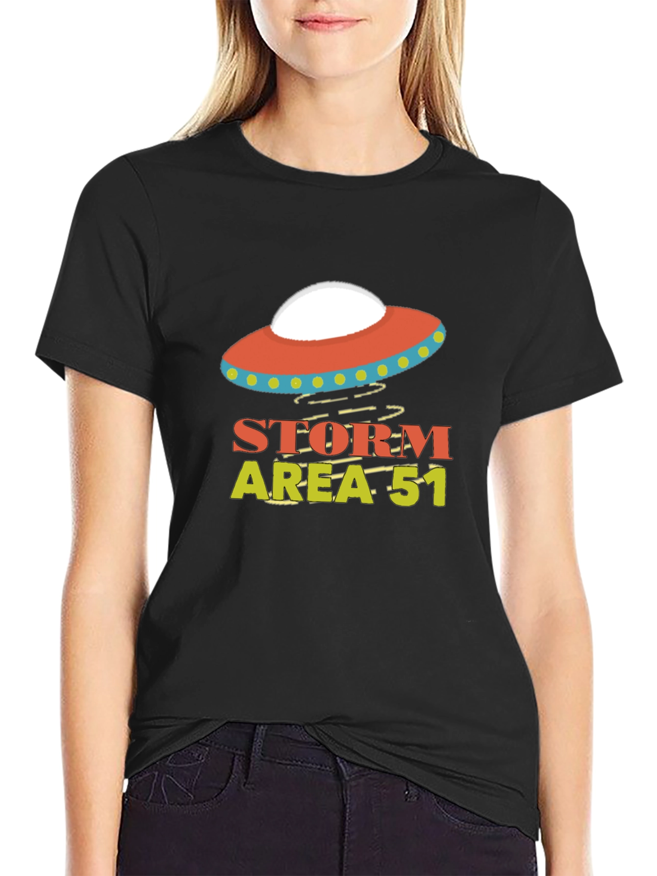 Storm Area 51 UFO Graphic T-Shirt