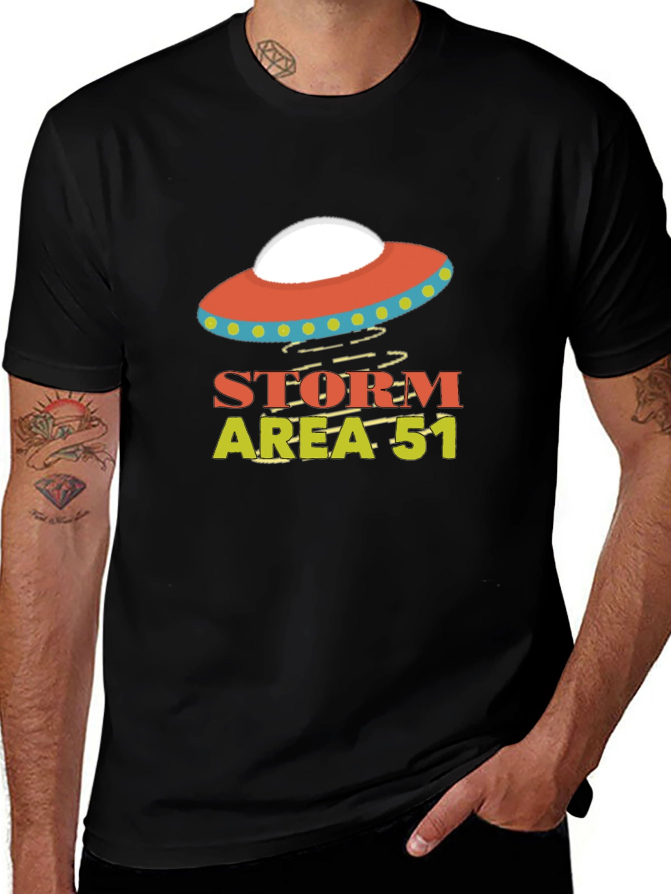 Storm Area 51 UFO Graphic T-Shirt