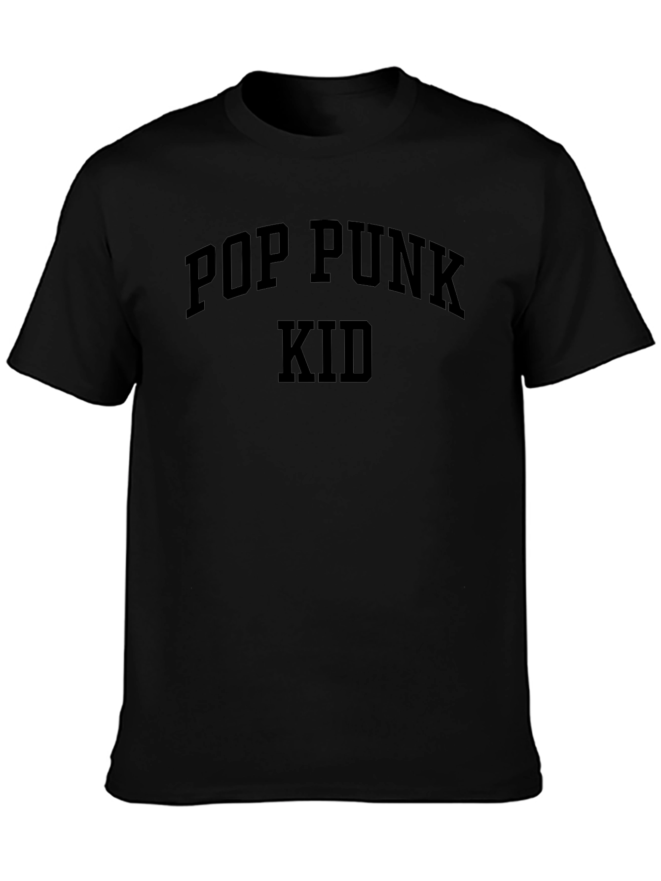Pop Punk Kid Black Graphic T-Shirt