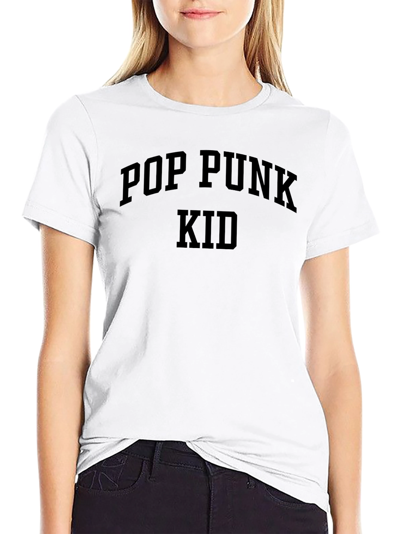 Pop Punk Kid Black Graphic T-Shirt