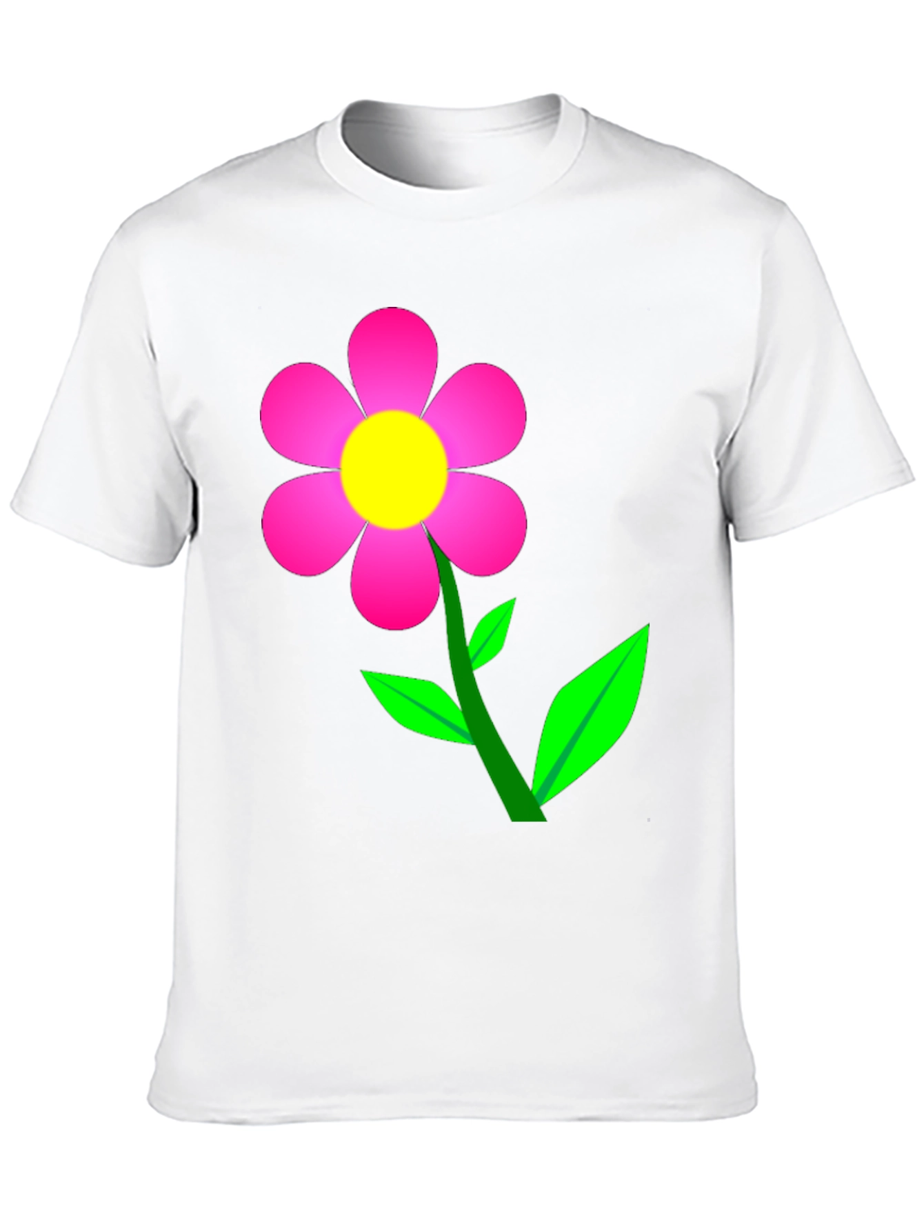 Flower Power Graphic Tee - Soft Black Cotton T-Shirt