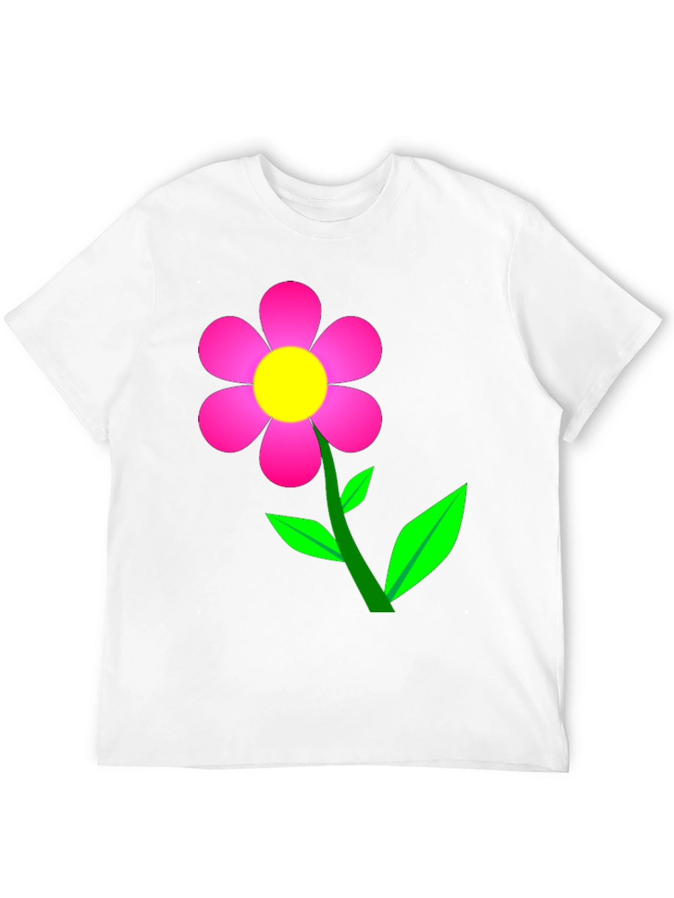 Flower Power Graphic Tee - Soft Black Cotton T-Shirt