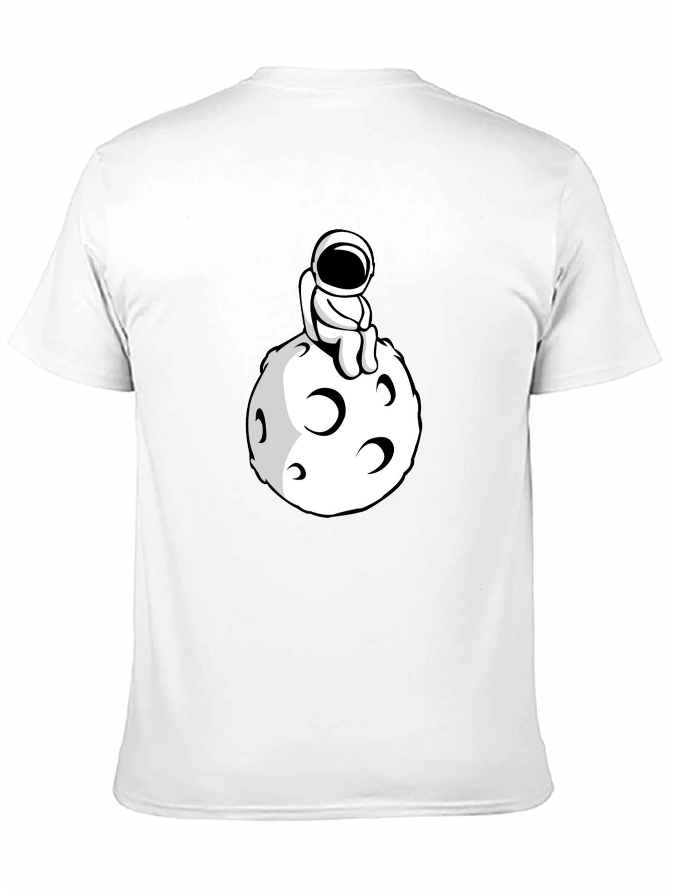 Astronaut on the Moon Black T-Shirt