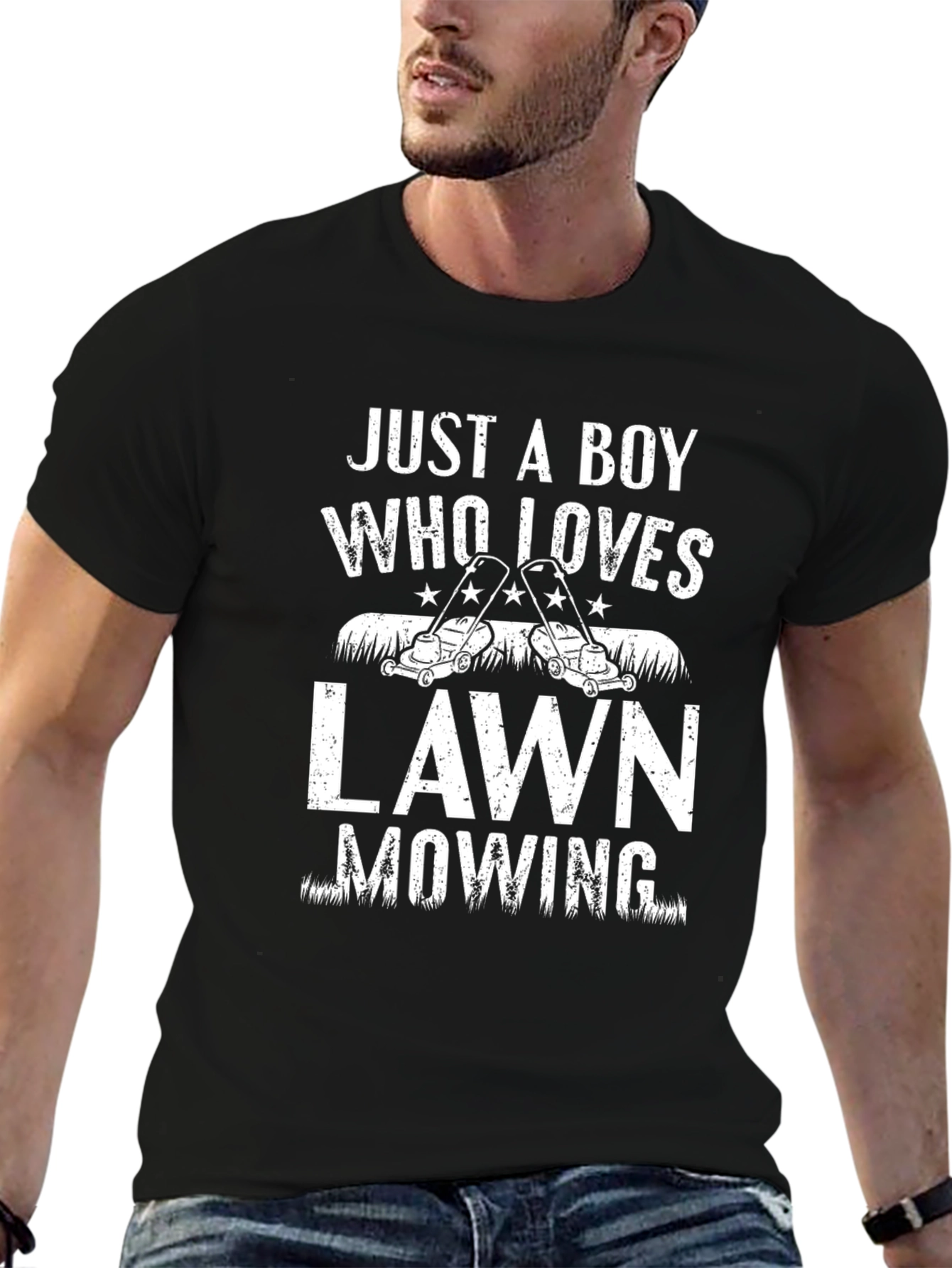 Just a Boy Who Loves Lawn Mowing T-Shirt