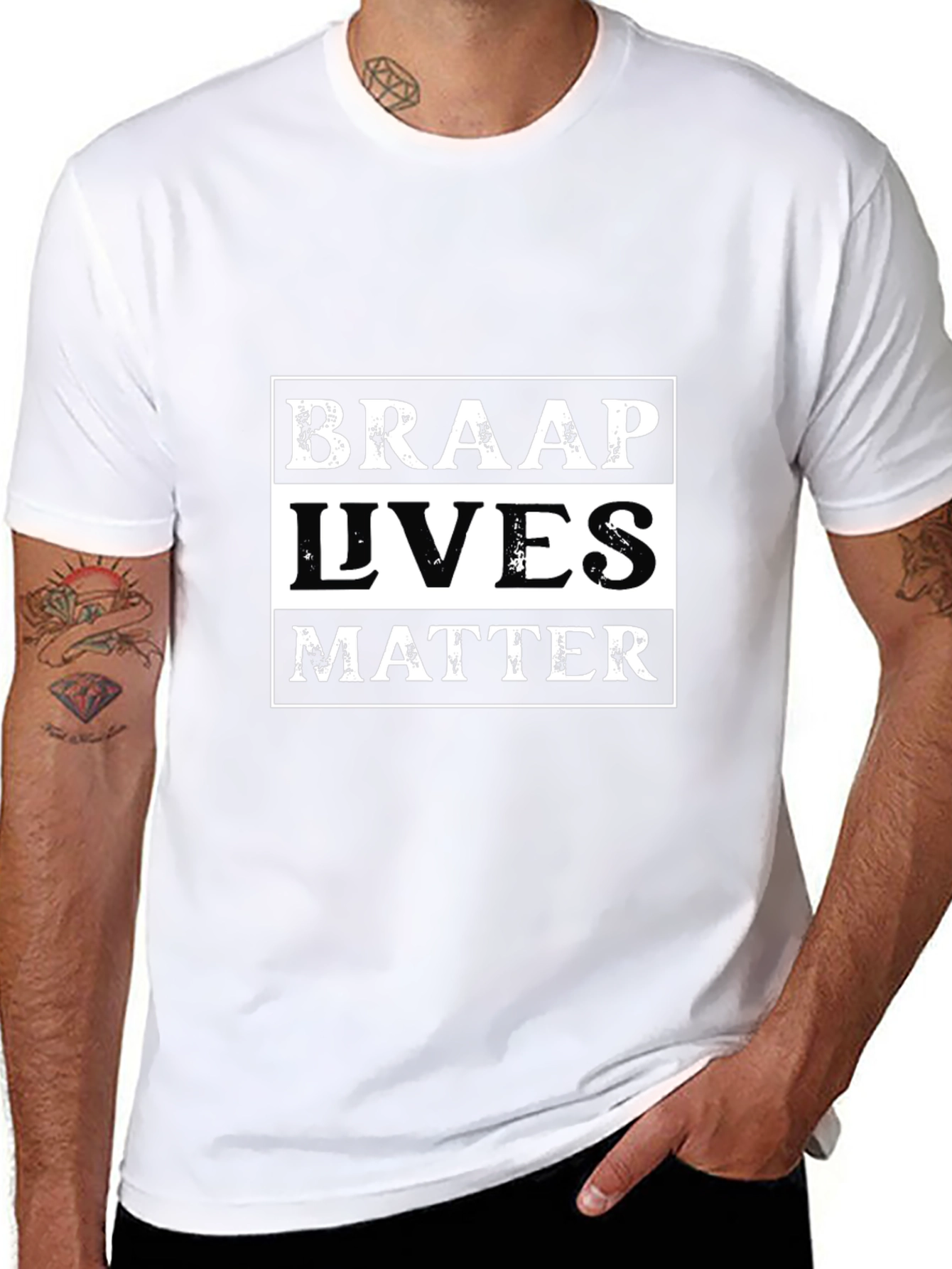 Braap Lives Matter Graphic T-Shirt - Black