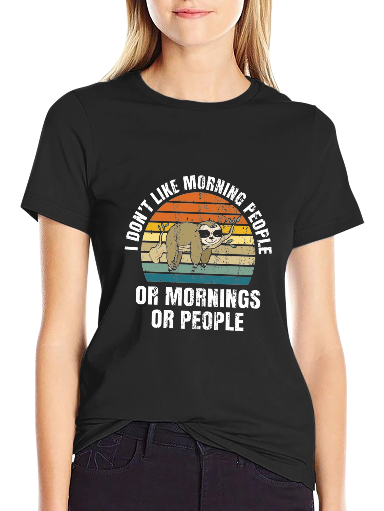 Funny Sloth Morning People T-Shirt