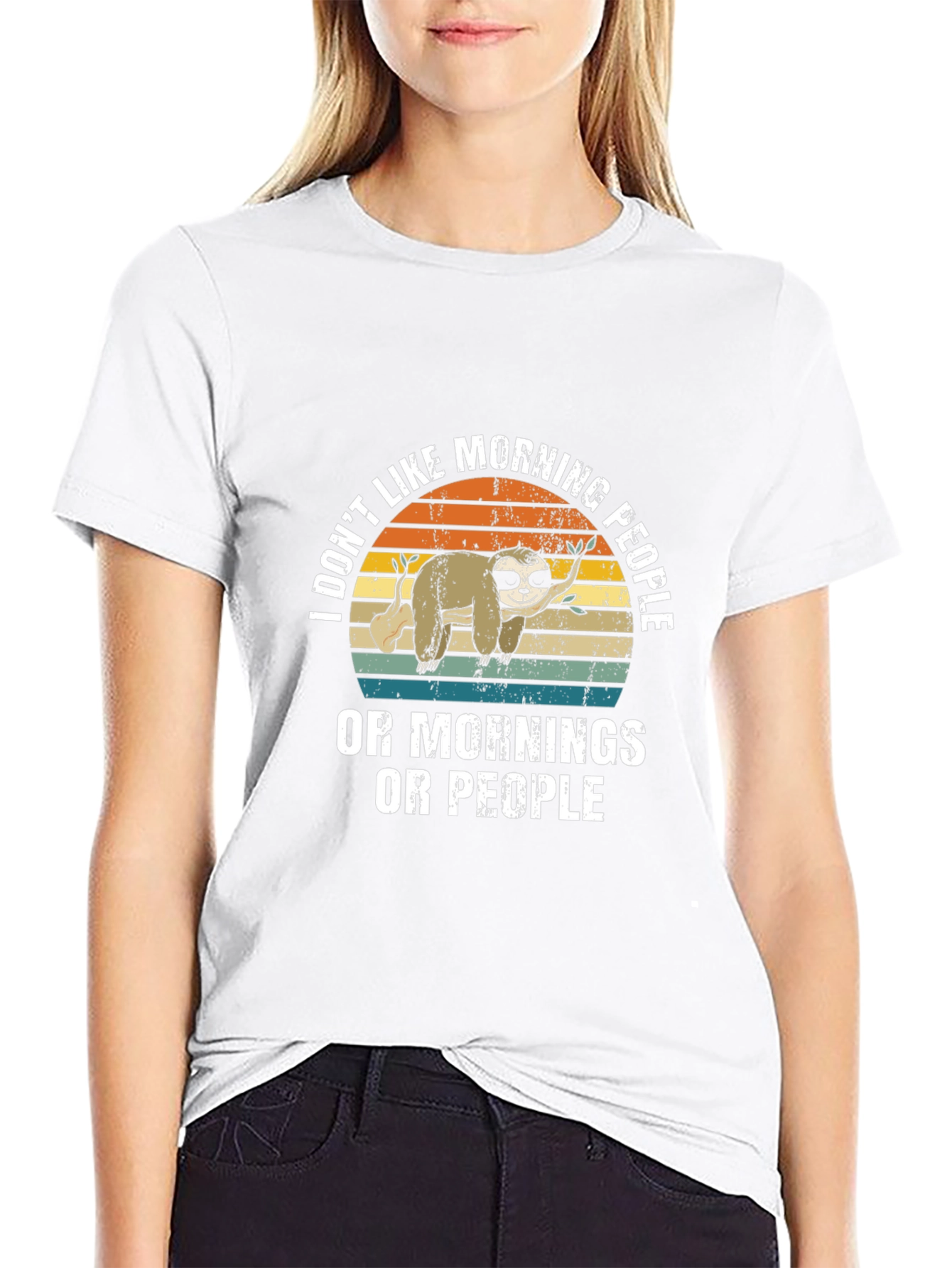 Funny Sloth Morning People T-Shirt