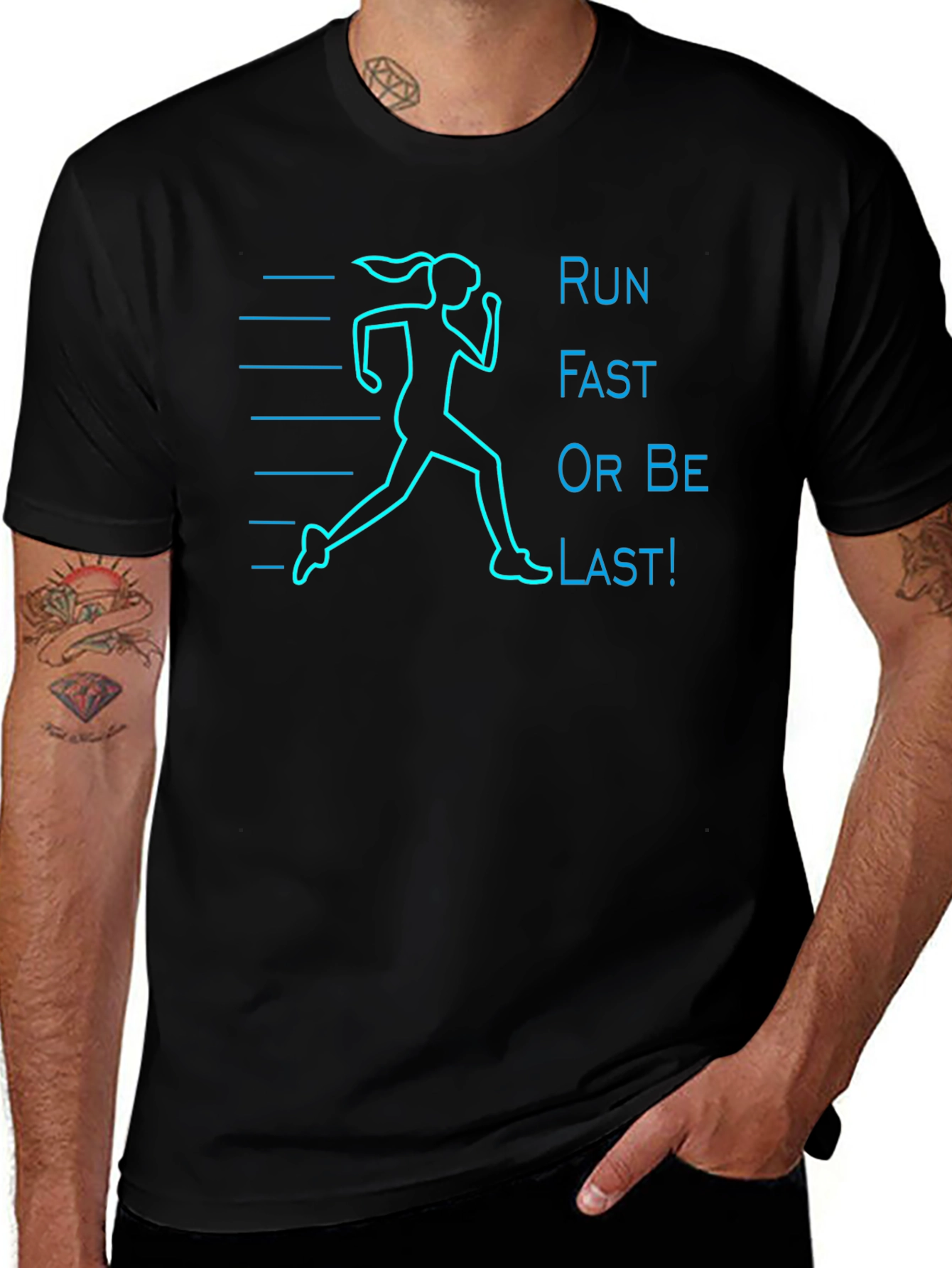 Run Fast T-Shirt: Motivational Runners Tee