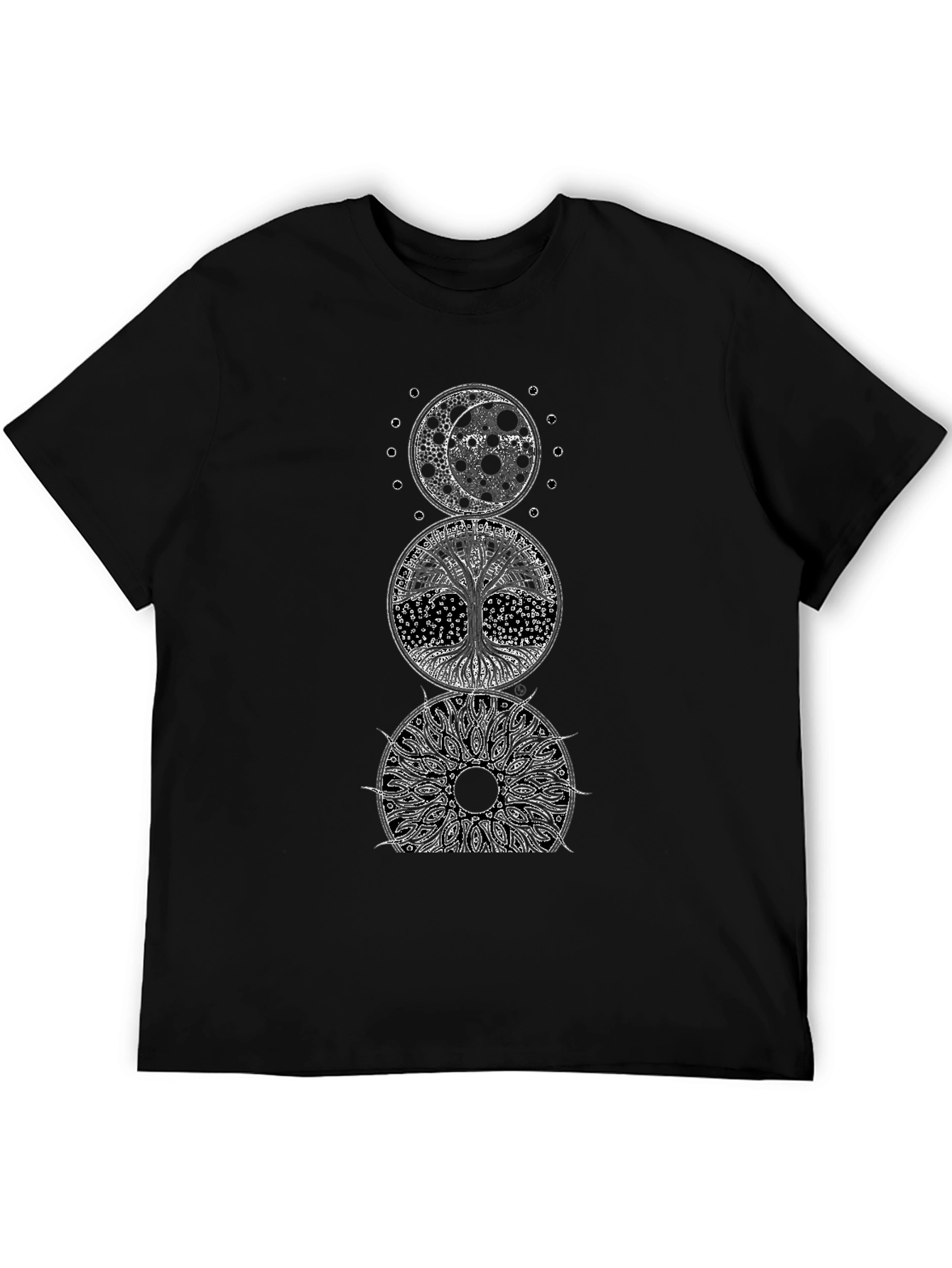 Celestial Tree of Life Black Graphic Tee