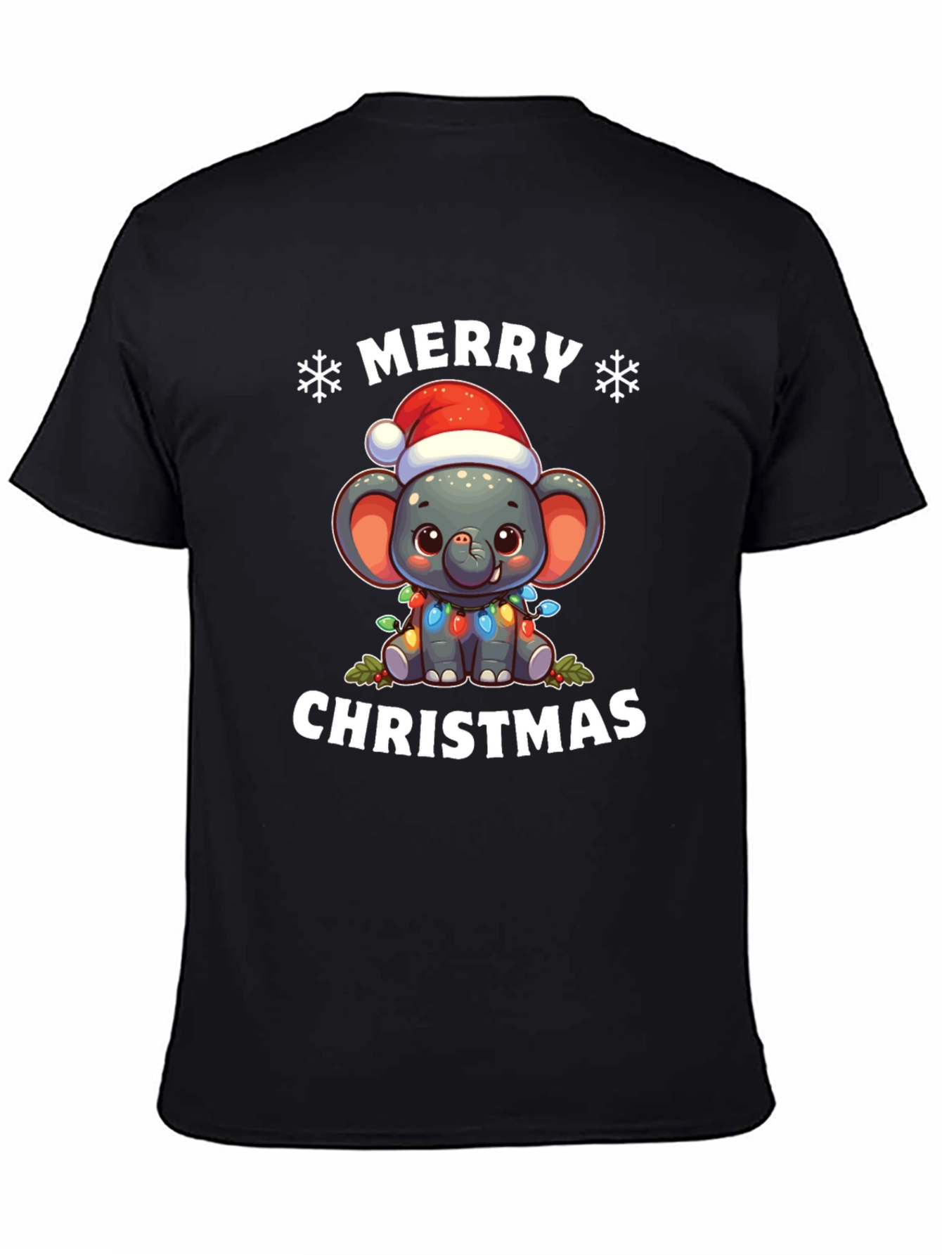 Merry Christmas Elephant Holiday T-Shirt