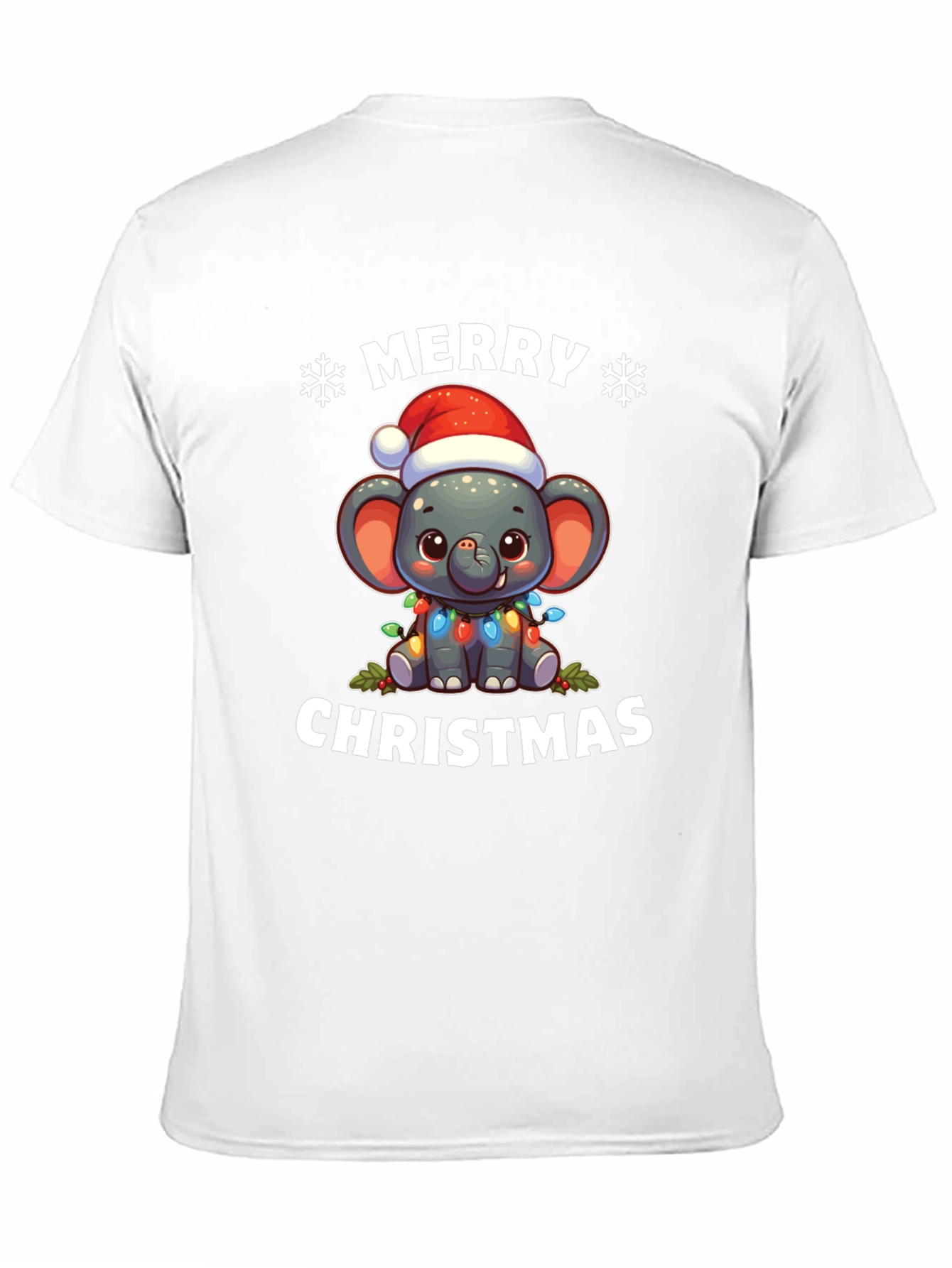 Merry Christmas Elephant Holiday T-Shirt