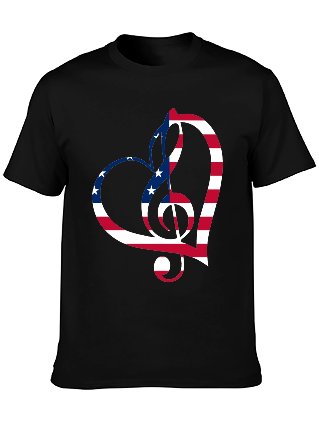 Patriotic Music Heart T-Shirt