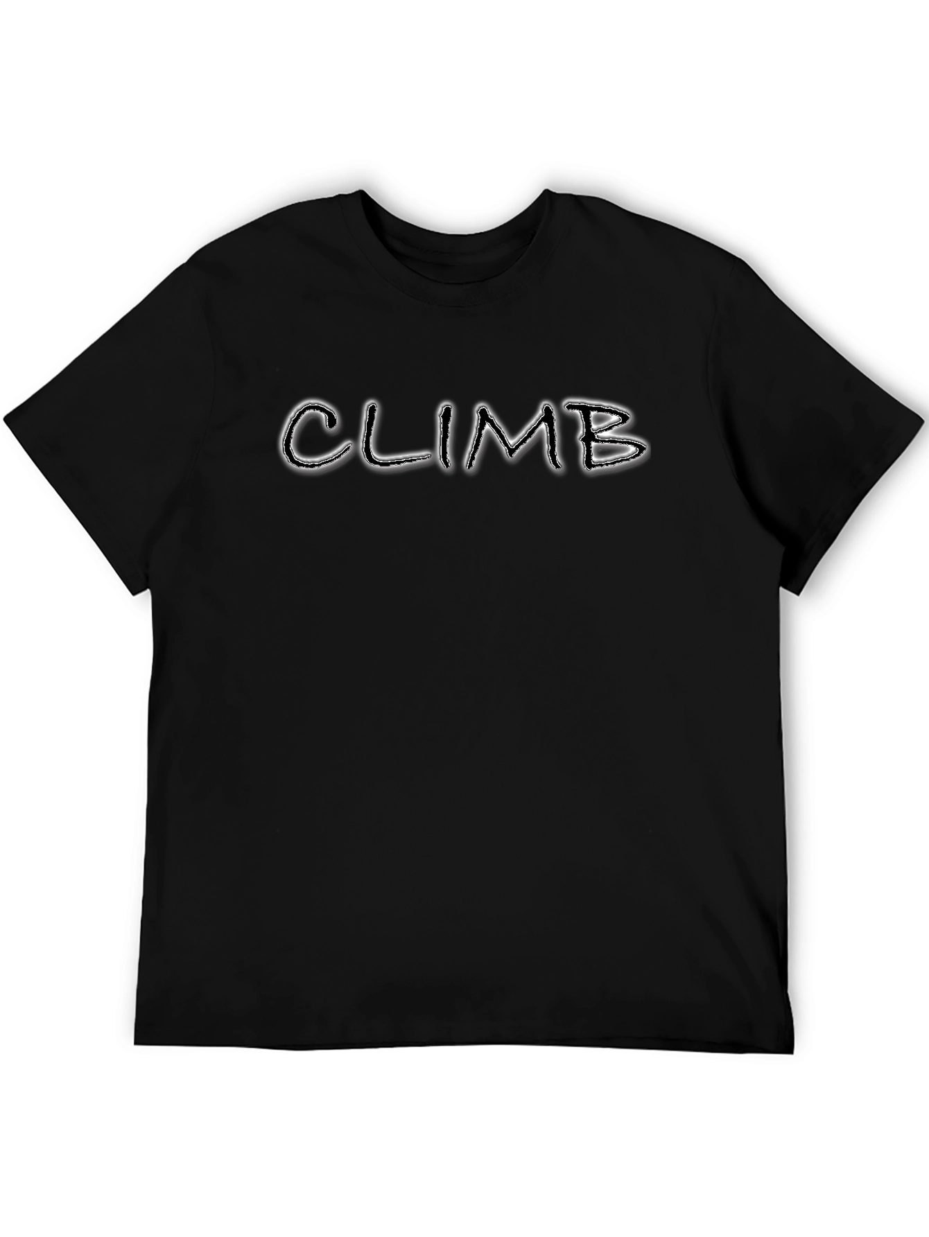 Climb Graphic Print Black T-Shirt