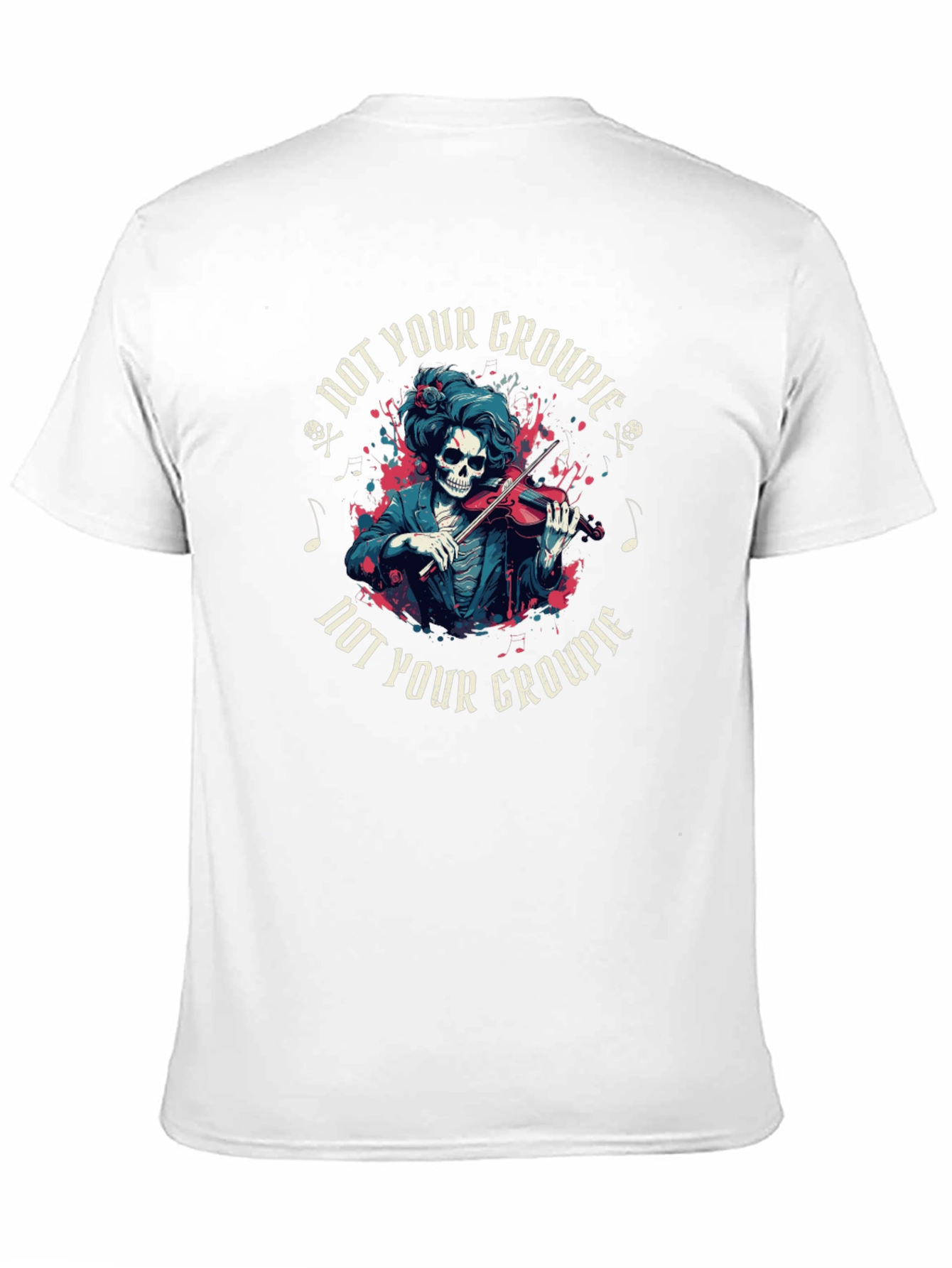 Not Your Groupie Skeleton Musician Graphic Tee