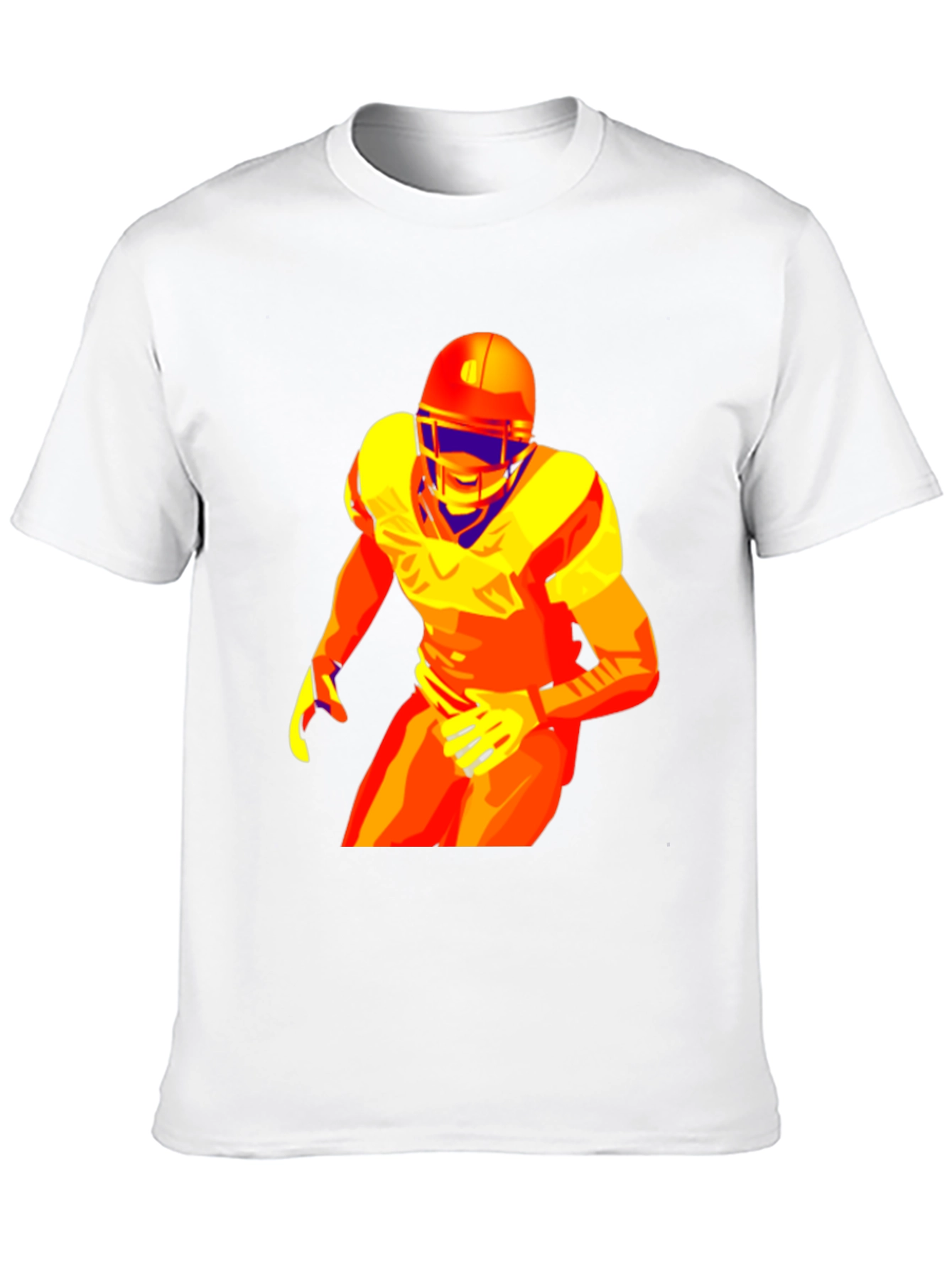 Football Player Graphic Tee - Premium Cotton Blend