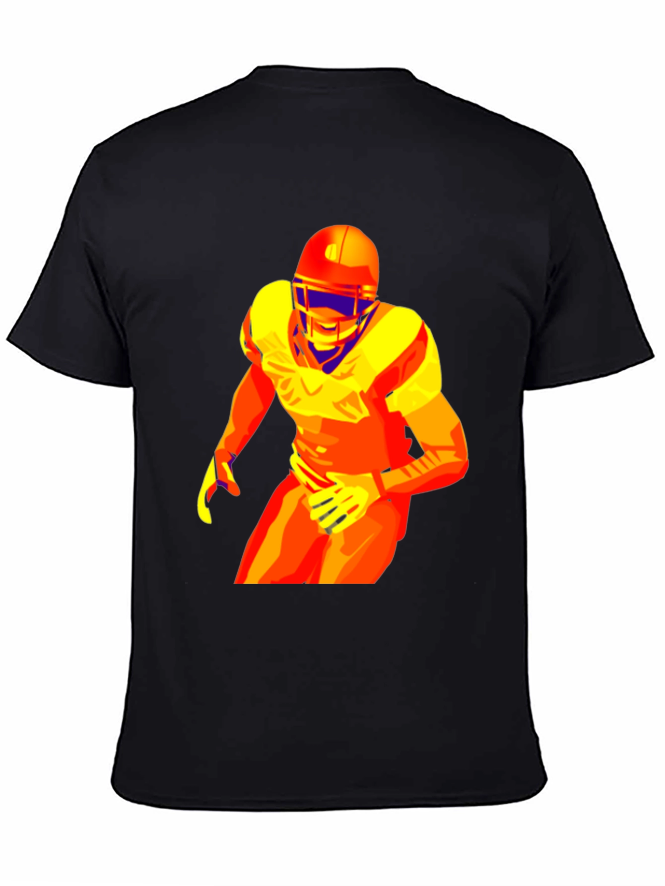 Football Player Graphic Tee - Premium Cotton Blend