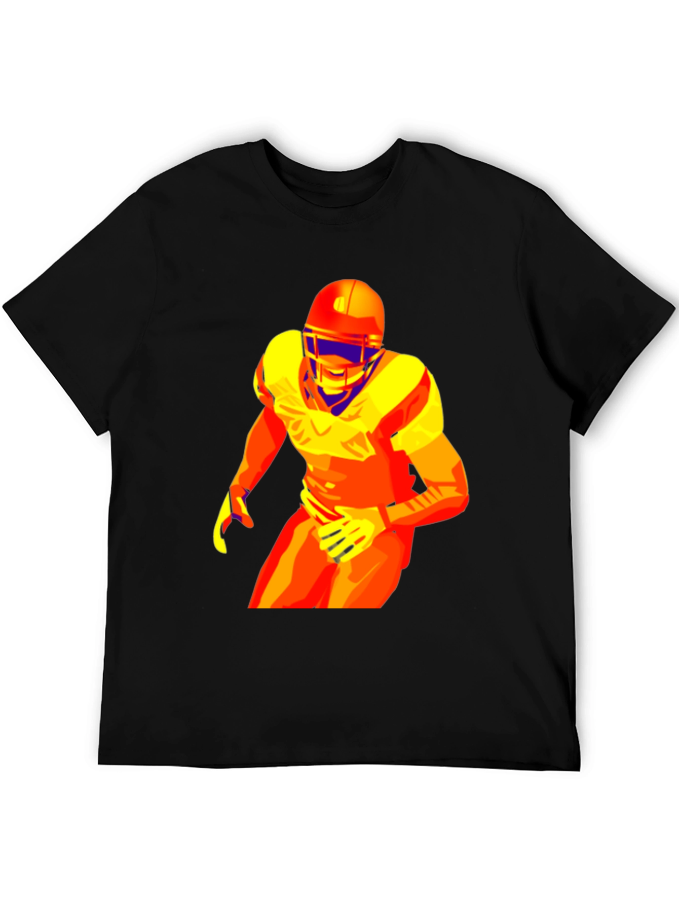 Football Player Graphic Tee - Premium Cotton Blend