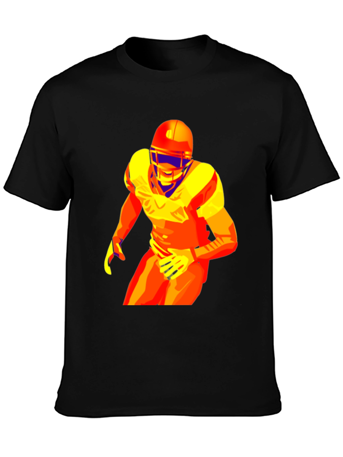Football Player Graphic Tee - Premium Cotton Blend