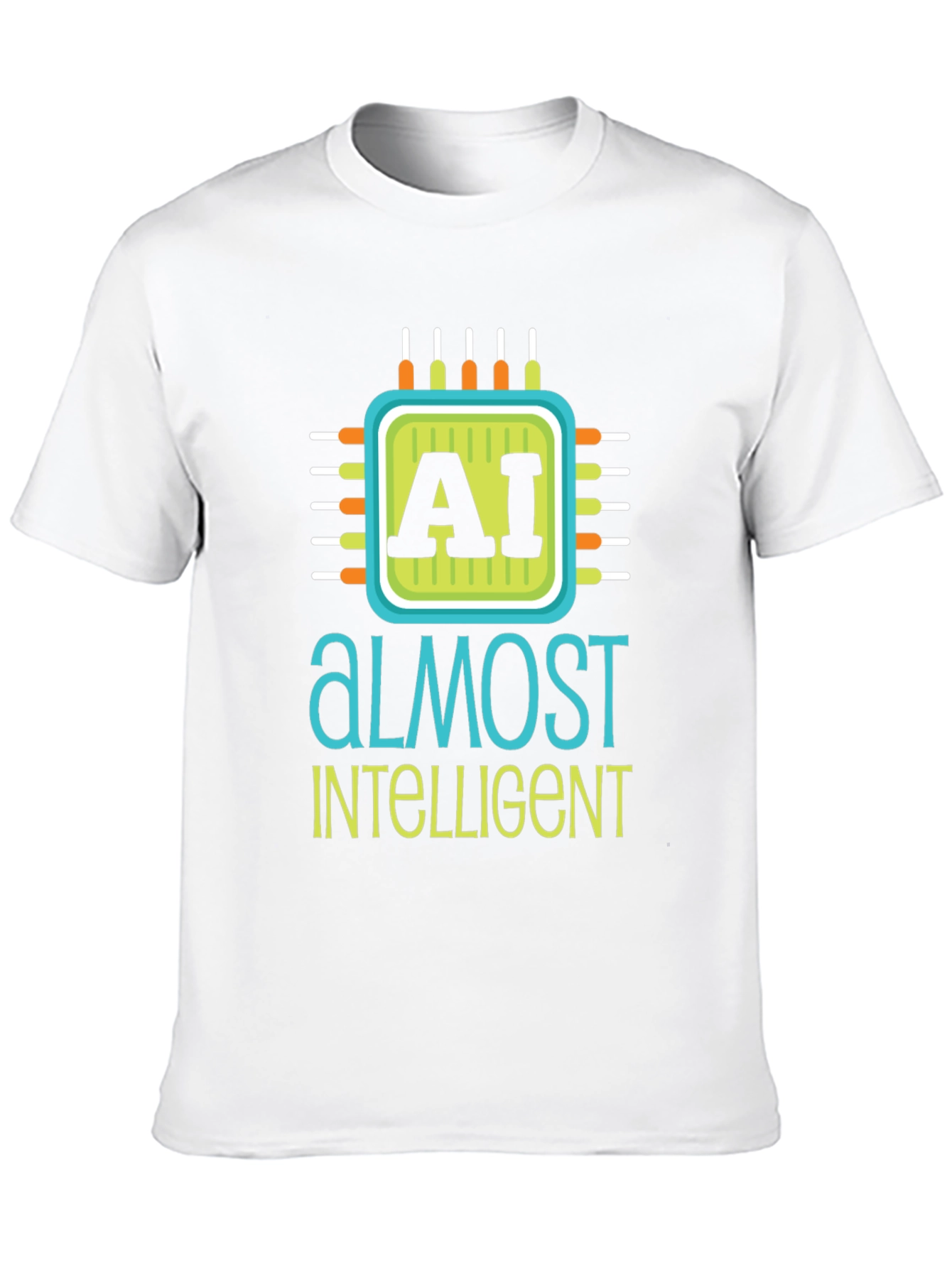 AI Almost Intelligent Black Graphic T-Shirt