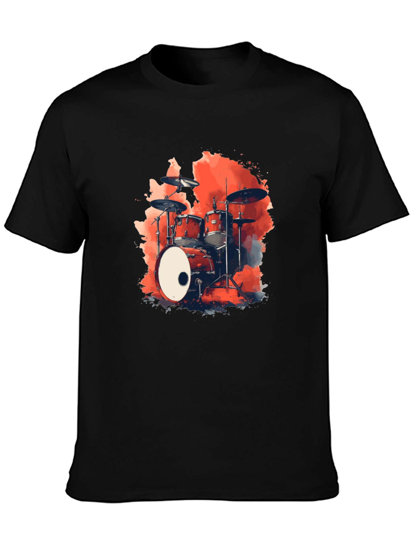 Drum Kit Graphic Black T-Shirt