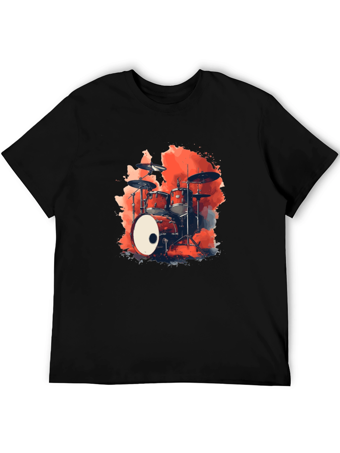 Drum Kit Graphic Black T-Shirt