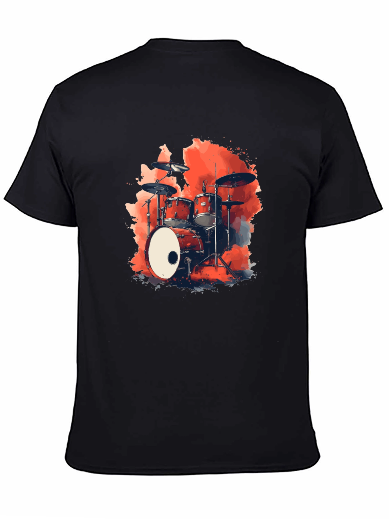 Drum Kit Graphic Black T-Shirt